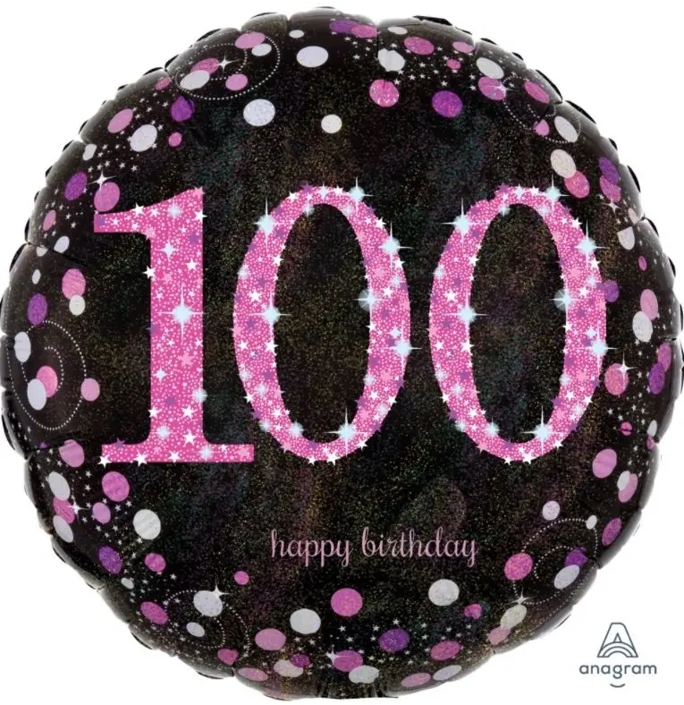 Folienballon Pink Celebration "100" 43cm