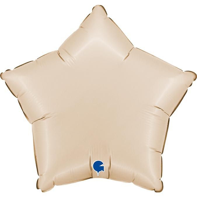 Folienballon Stern Satin Creme 45cm Kissen, Dekoration für Zuhause, Kopfkissen, Tasche, Handtasche