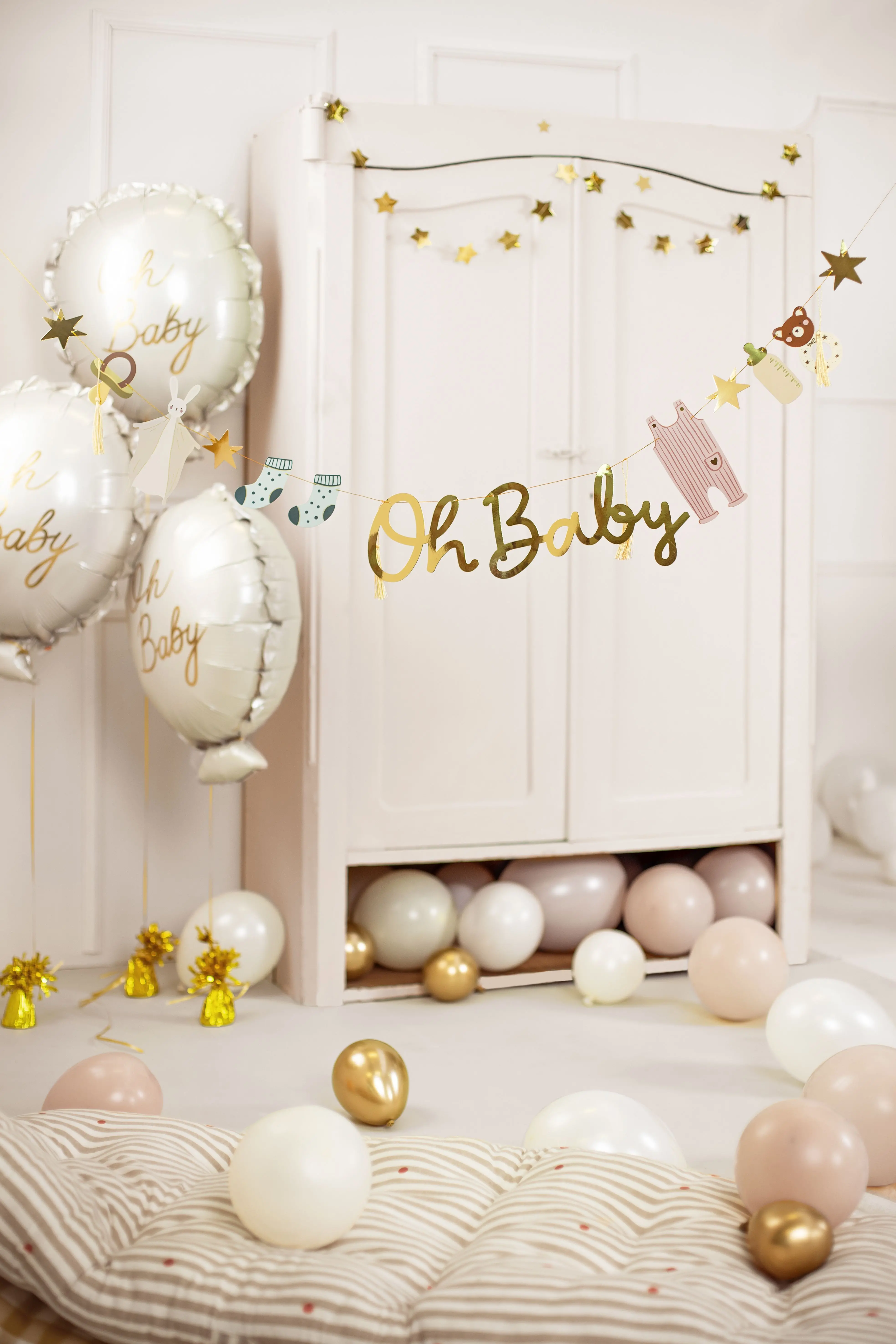 Girlande "Oh Baby" mit verschiedenen Motiven