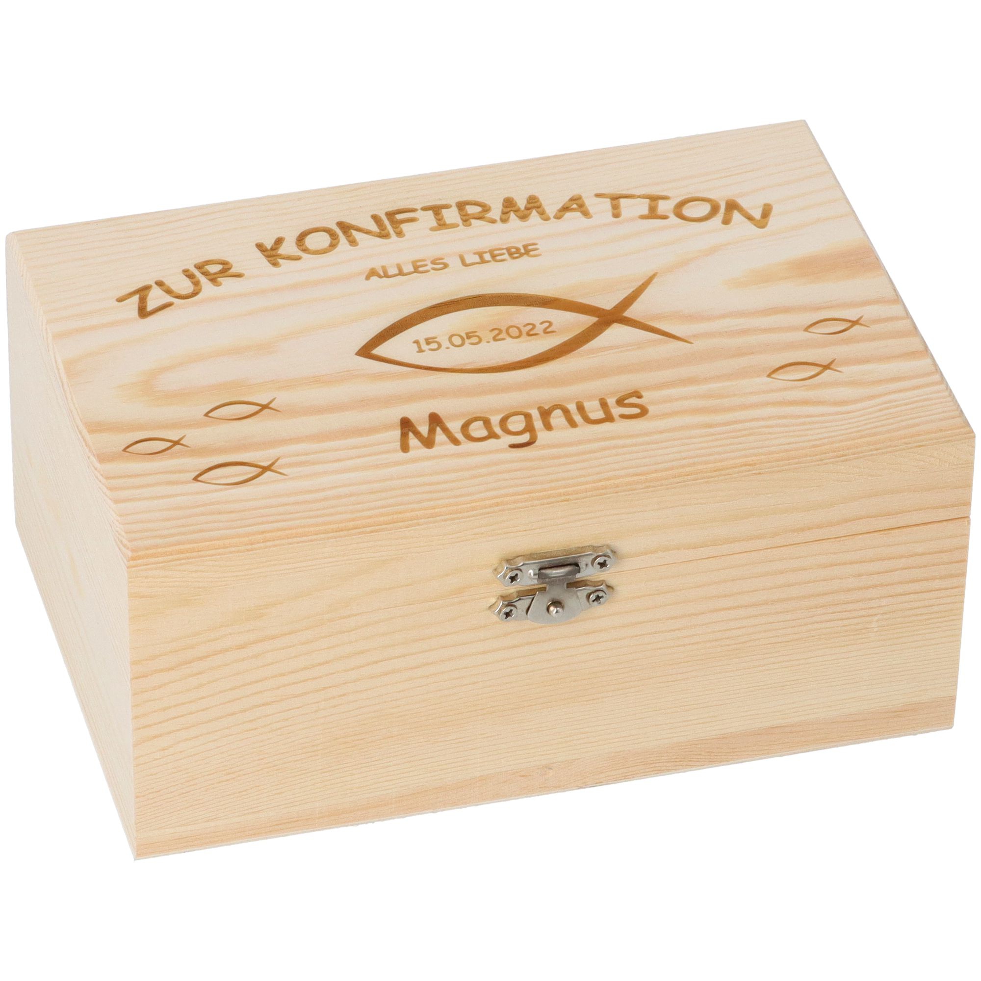 Geschenkbox Konfirmation mit "Name & Datum" Geschenkbox Konfirmation mit "Name & Datum"