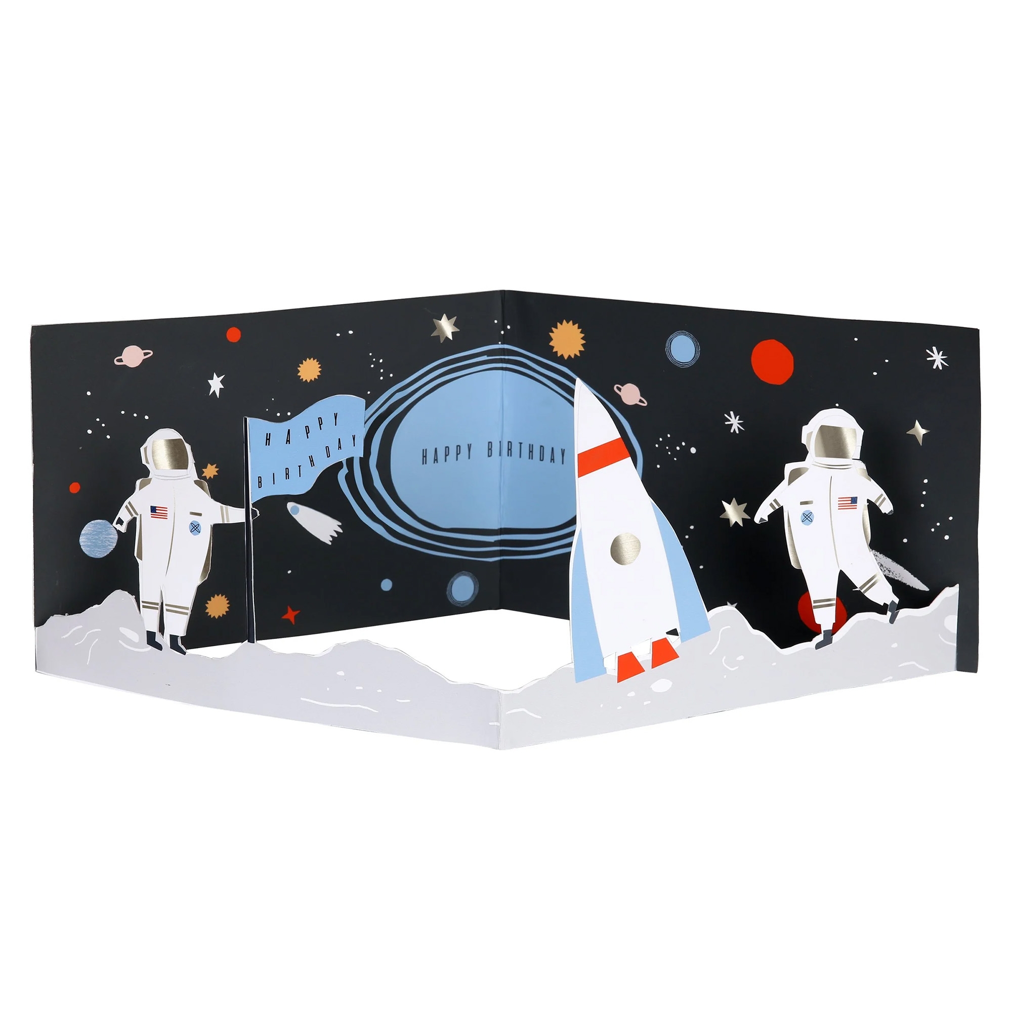Meri Meri - Geburtstagskarte 3D "Weltraum" Draußen, Natur, Winter