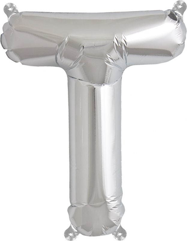 Luftballon Buchstabe T Silber 40cm Luftballon Buchstabe T Silber 40cm