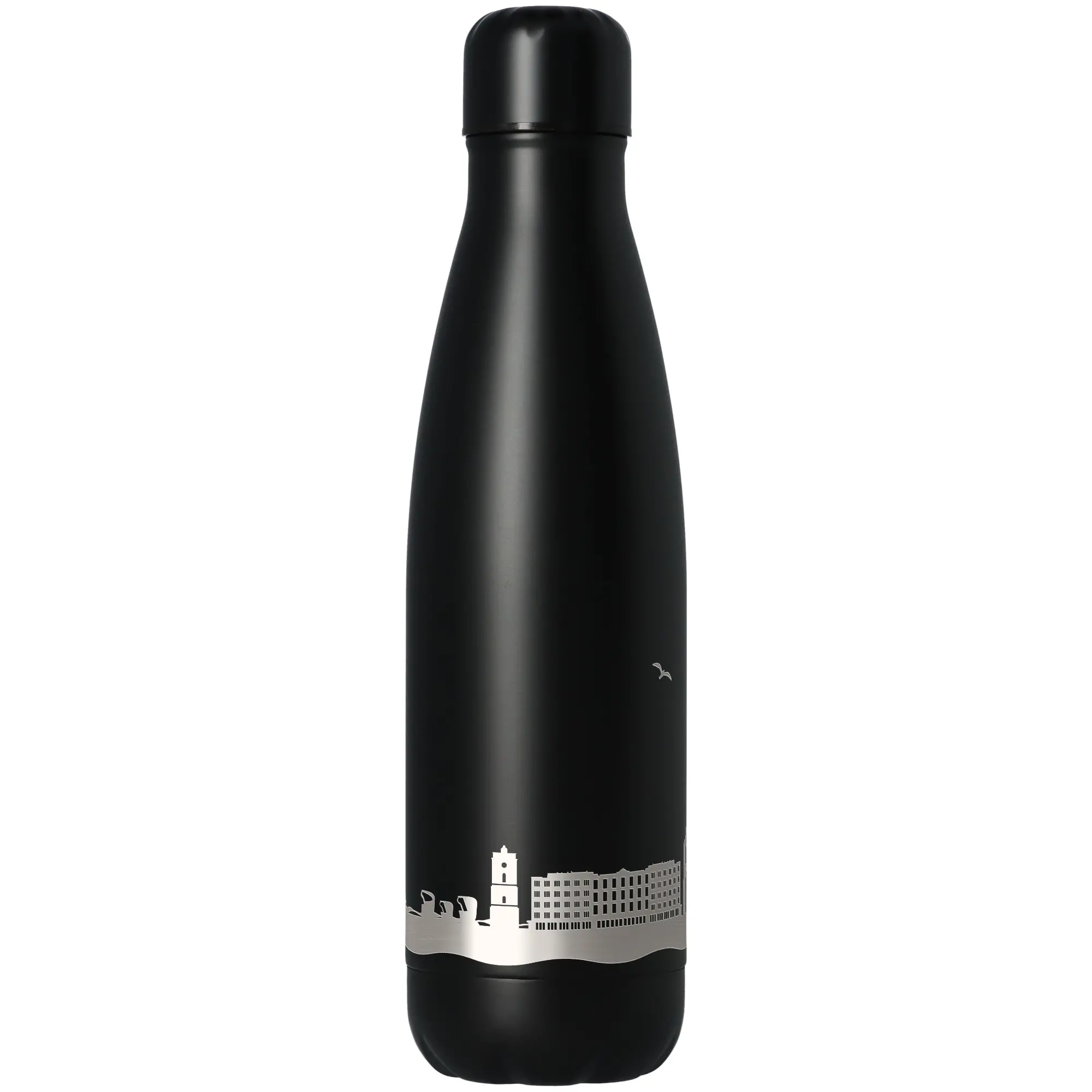 Trinkflasche Skyline Borkum Schwarz 500ml