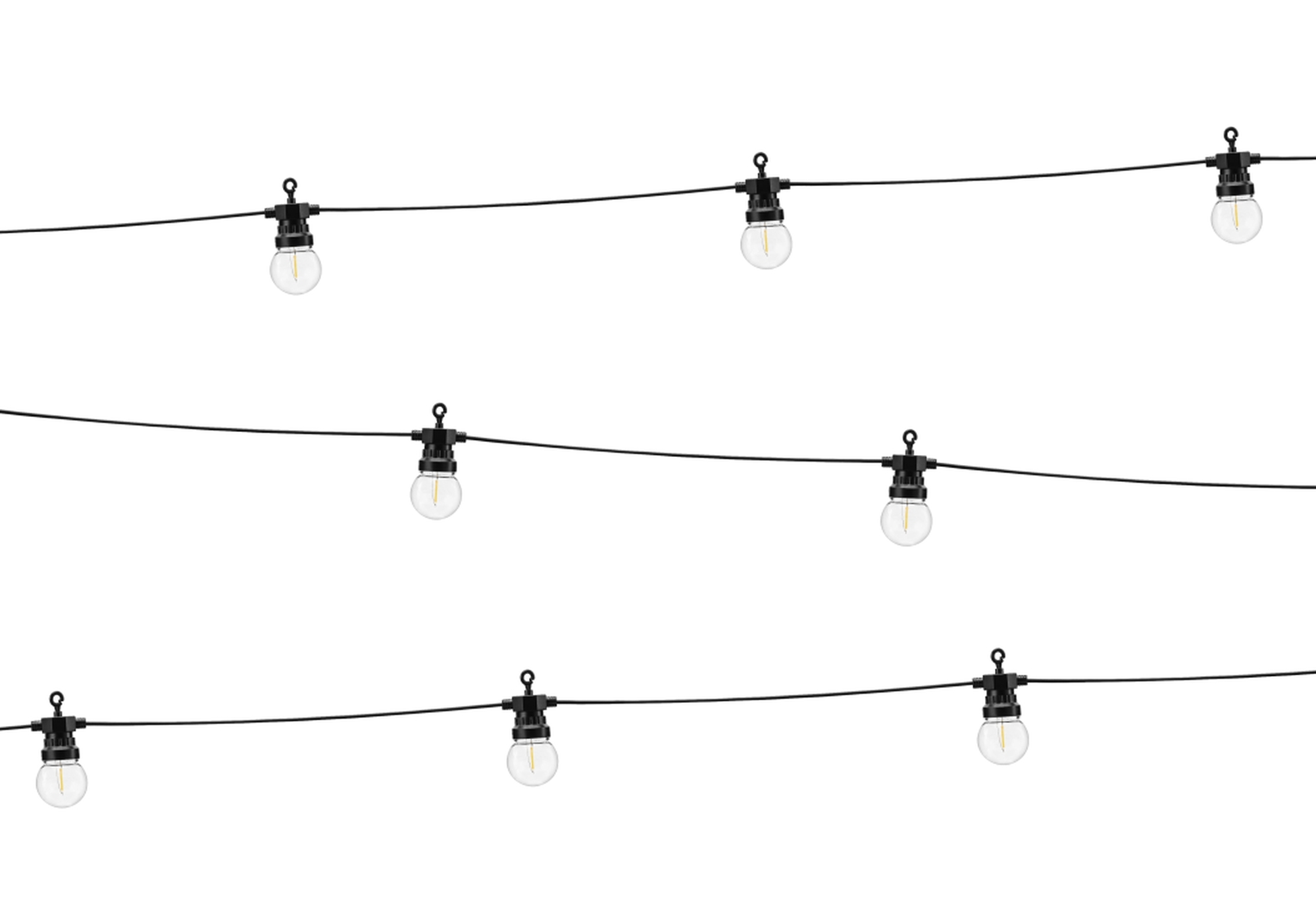 Vintage Lichterkette in Schwarz - Indoor/Outdoor Vintage Lichterkette in Schwarz - Indoor/Outdoor