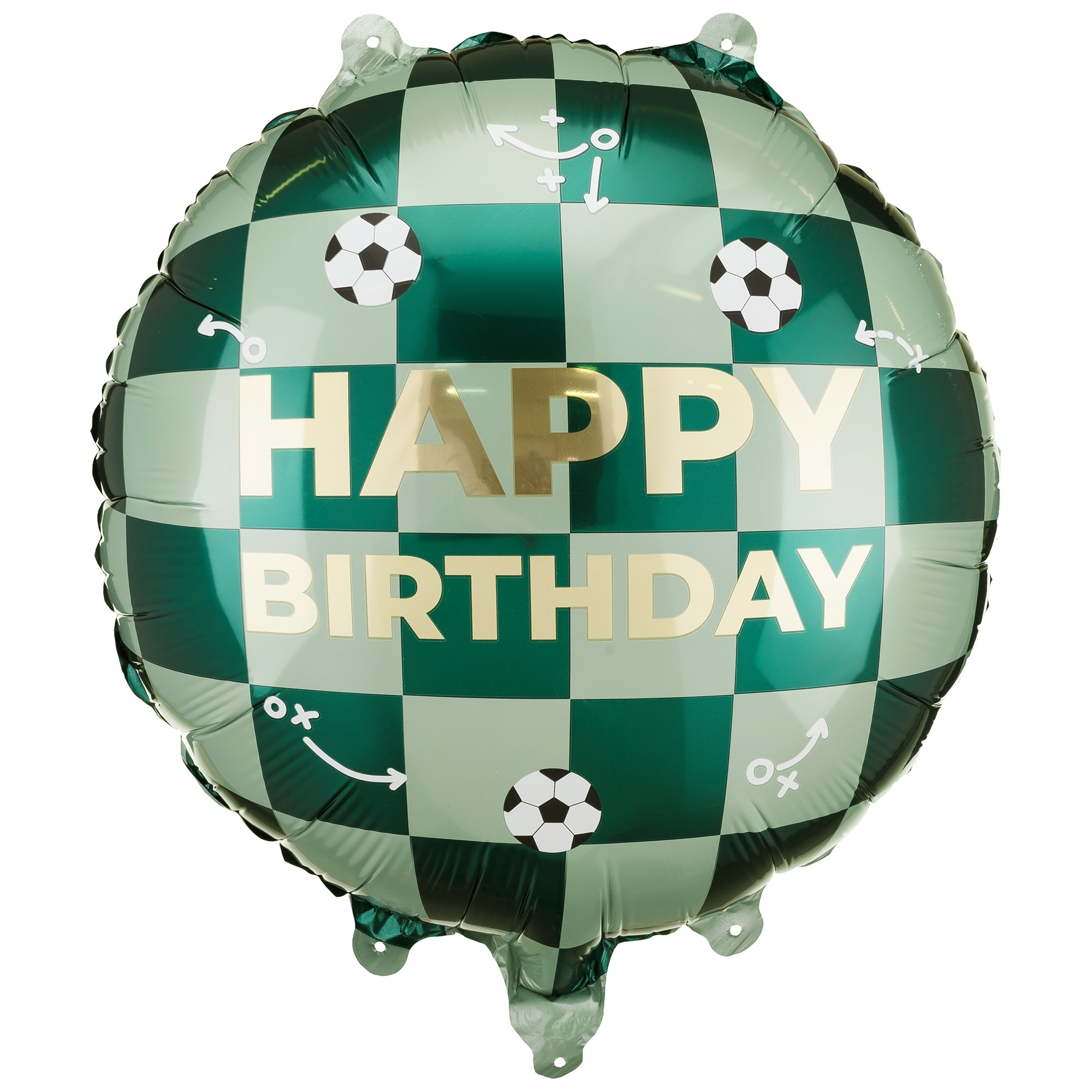 Folienballon "Happy Birthday mit Bällen" 45 cm Ballon, Fußball, Sport, Flugzeug, Fahrzeug