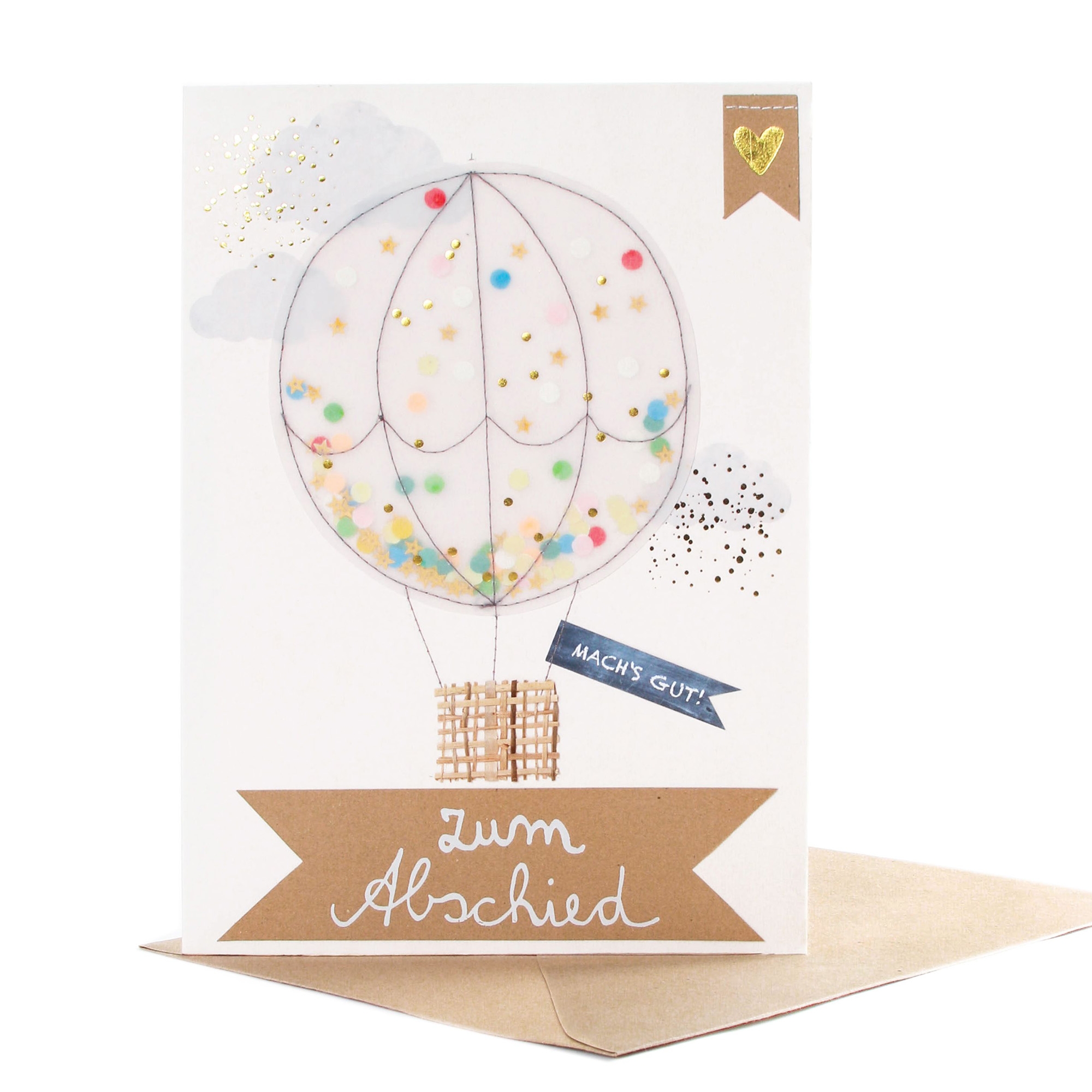 Riesenkarte "Zum Abschied" Briefumschlag, Grußkarte, Post, Papier