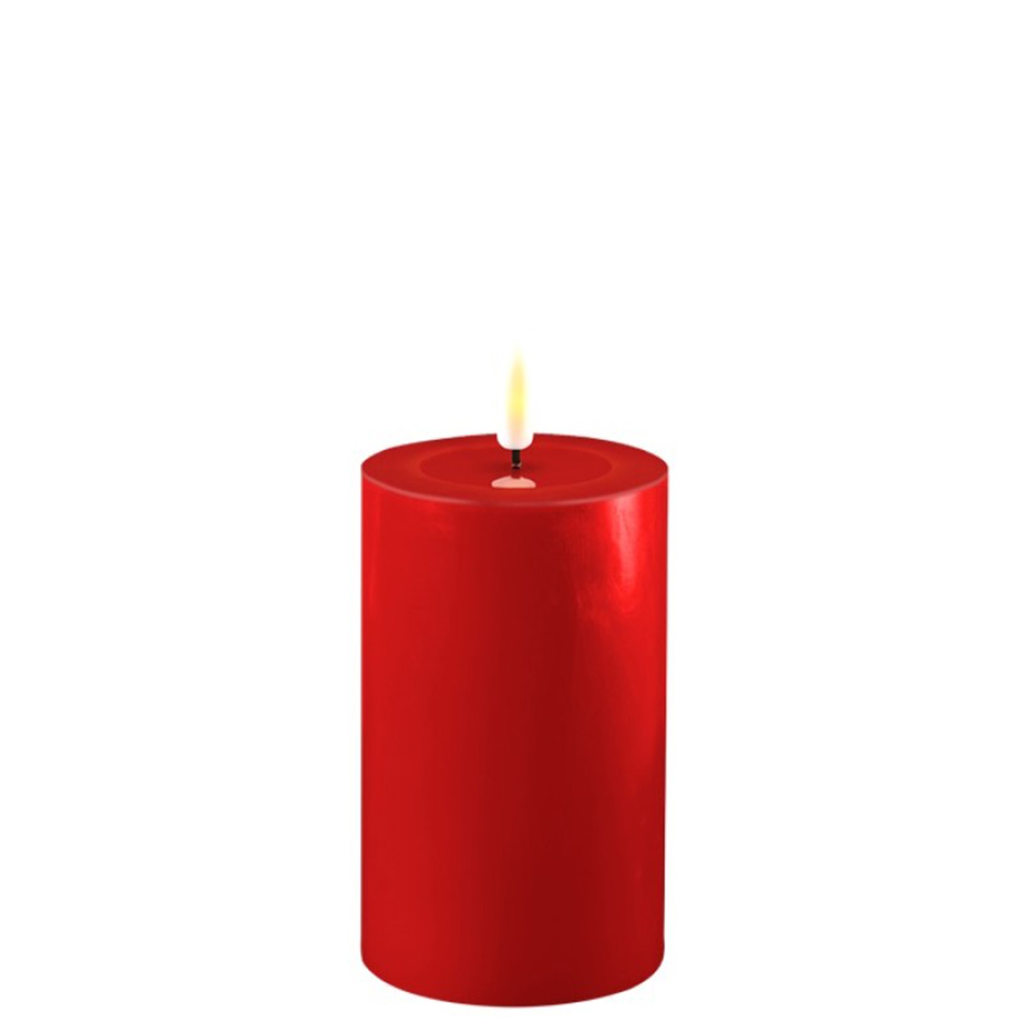 Deluxe - LED Stumpenkerzen Rot 7,5 Øx12,5cm Deluxe - LED Stumpenkerzen Rot 7,5 Øx12,5cm