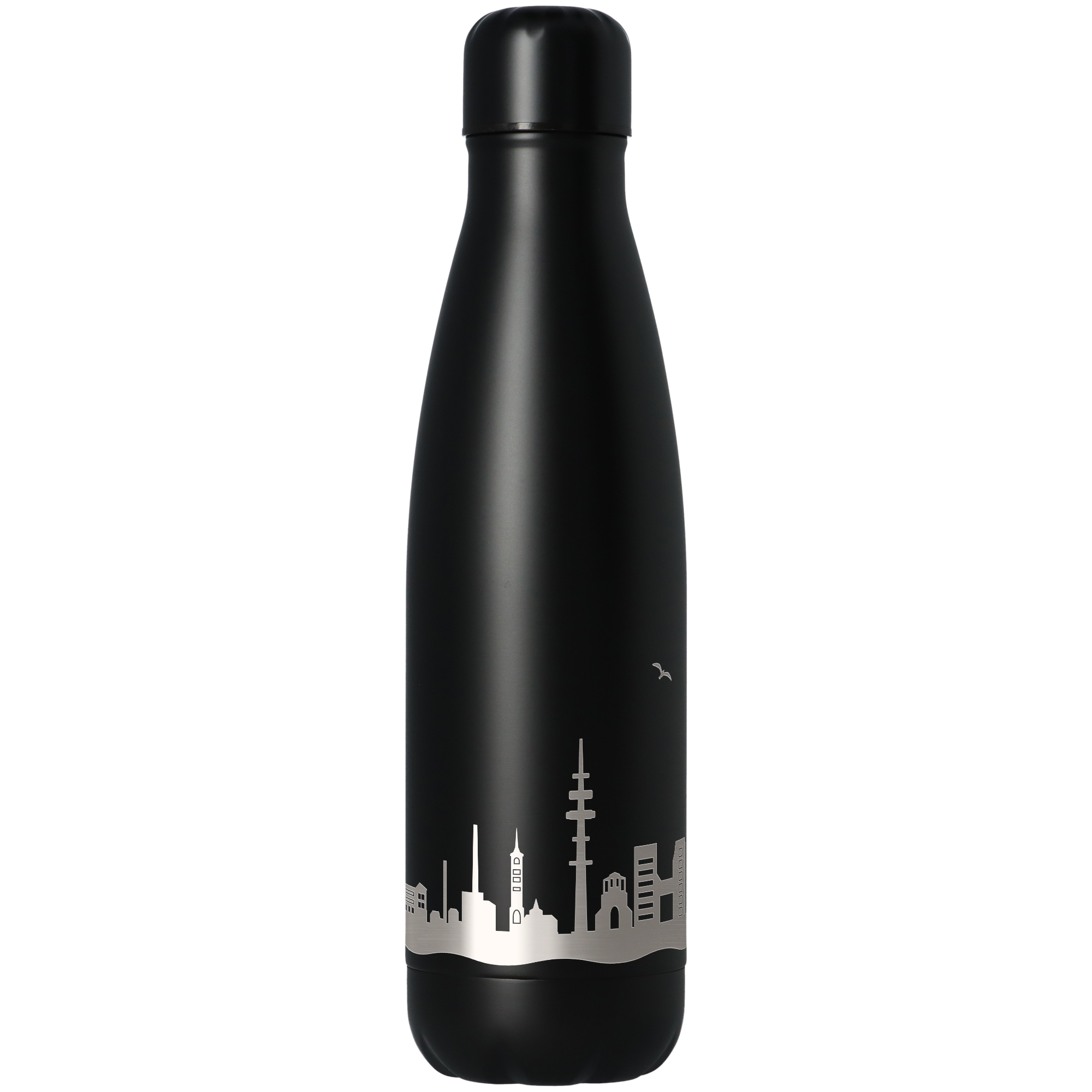 Trinkflasche Skyline Gelsenkirchen Schwarz 500ml