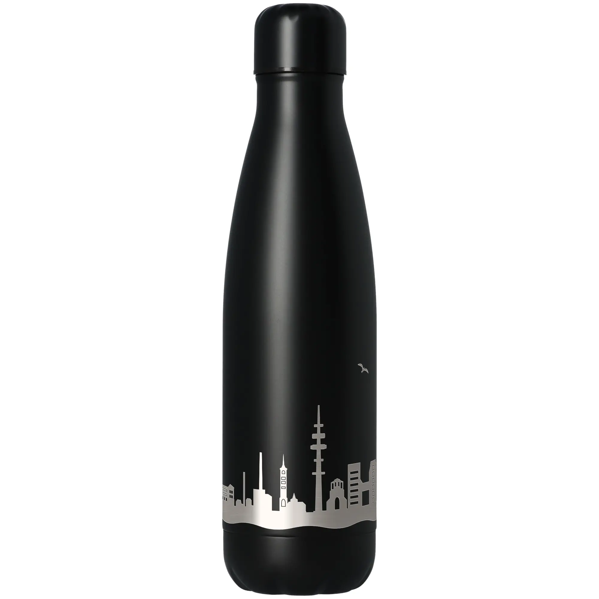 Trinkflasche Skyline Gelsenkirchen Schwarz 500ml