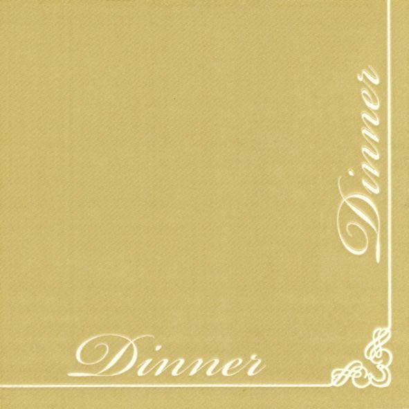 Dinner - 12 goldene Vlies-Servietten Dinner - 12 goldene Vlies-Servietten