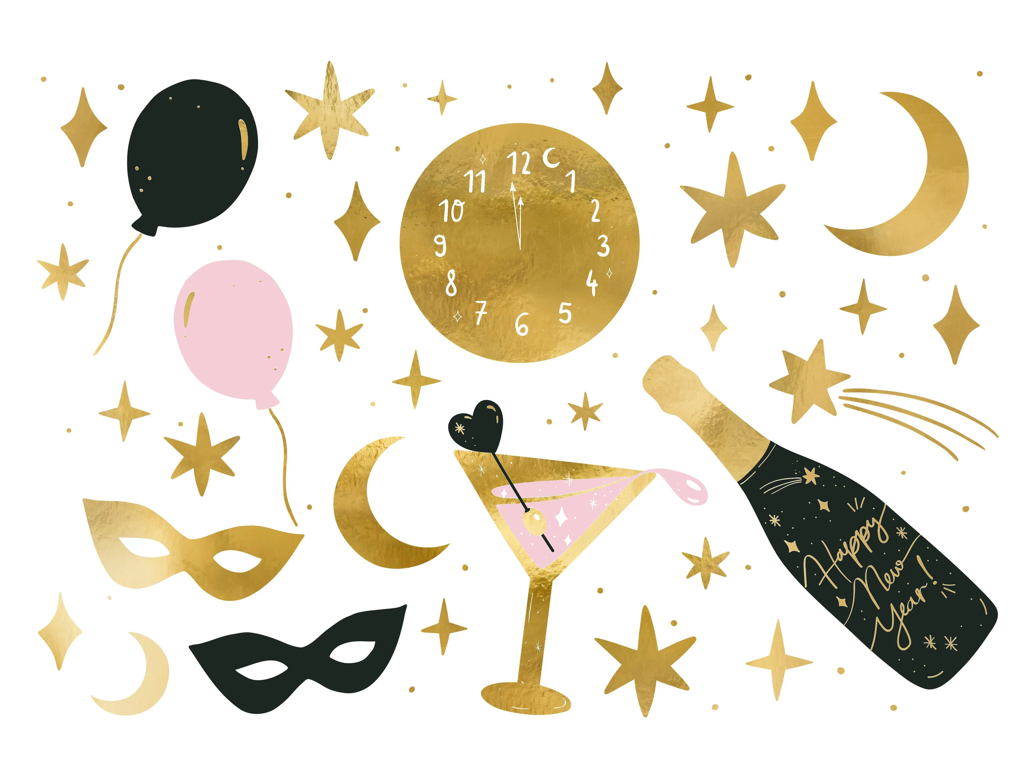 Abwaschbare Tattoos "New Years's Eve"