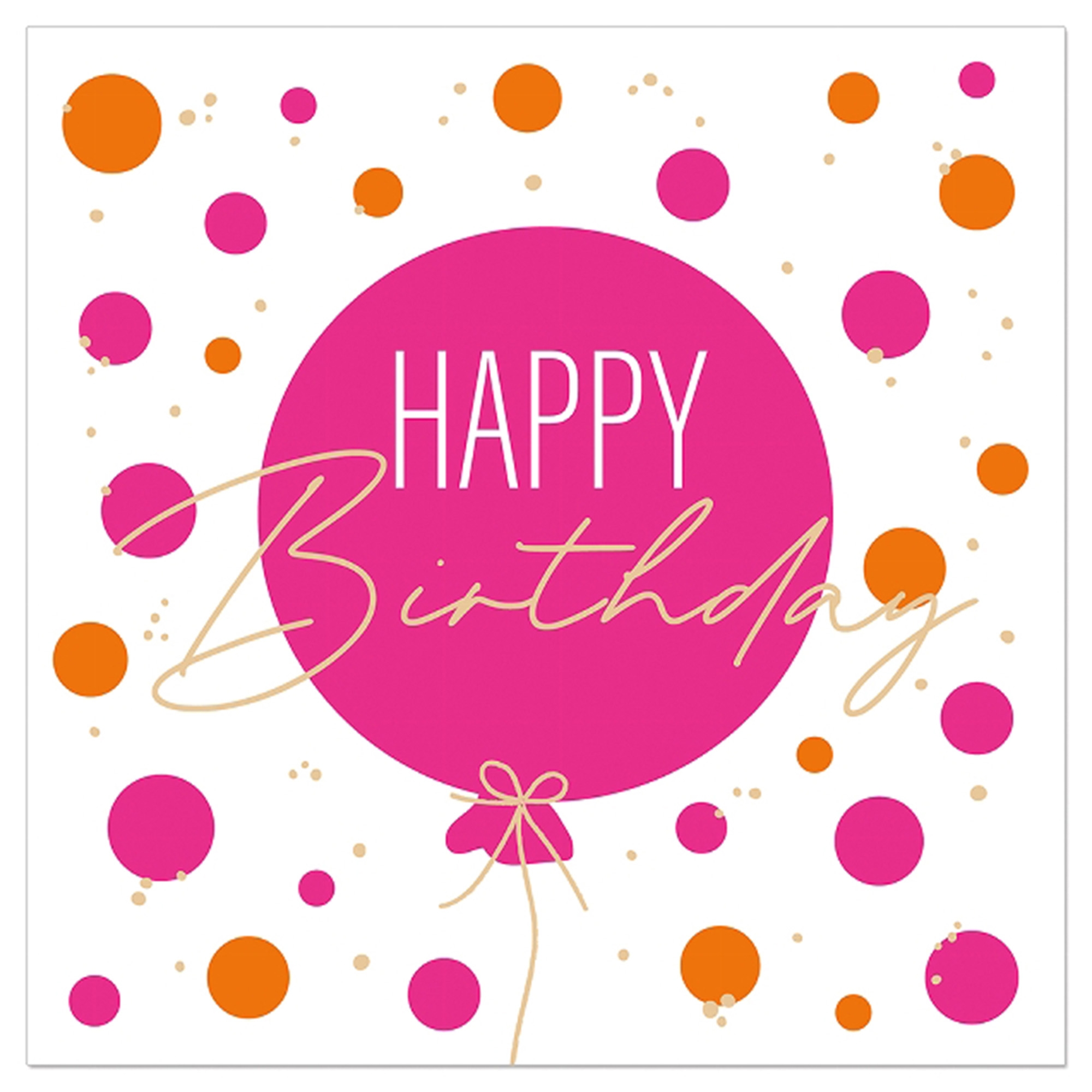 20 Servietten "Birthday Ballon" Pink 20 Servietten "Birthday Ballon" Pink