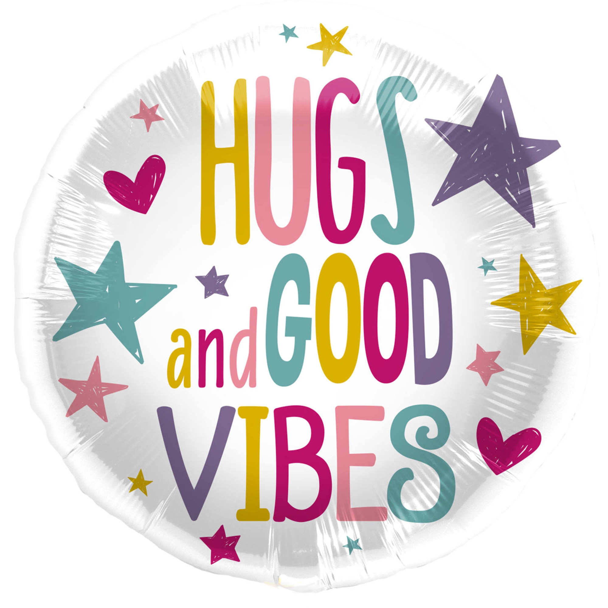 Folienballon "Hugs and Good Vibes" 45 cm