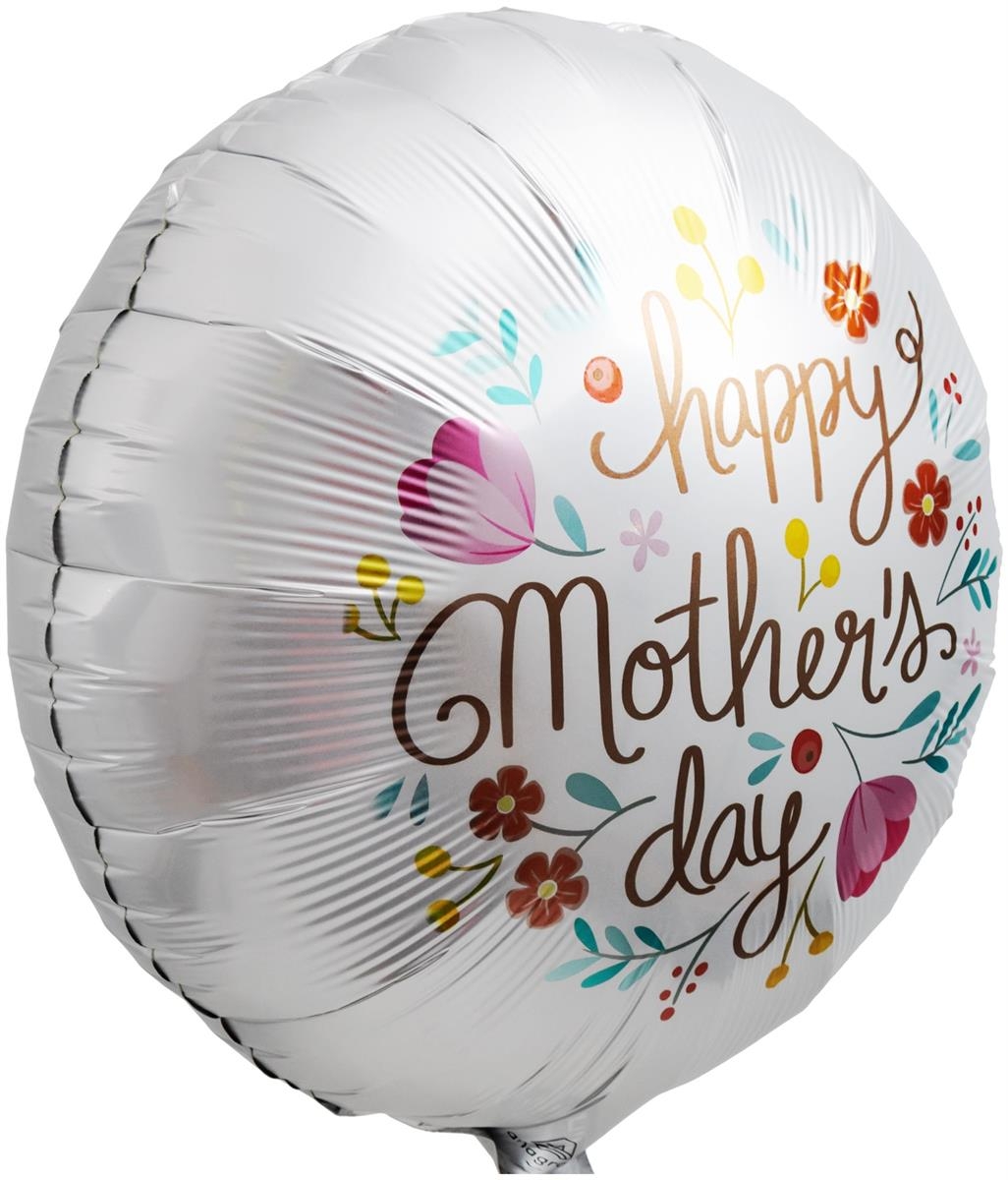Folienballon "Happy Mother's Day" Blumen 45cm