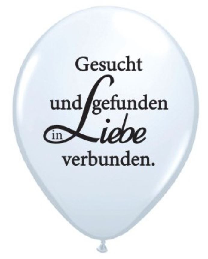 Latexballon "Gesucht und gefunden..." Ø 40cm