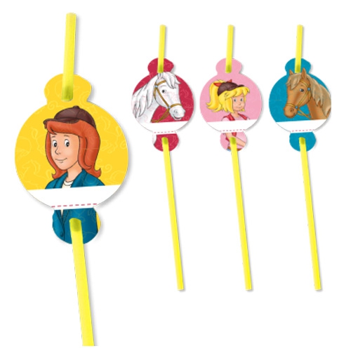 Bibi & Tina - 8 Strohhalme mit Namensschild Bibi & Tina - 8 Strohhalme mit Namensschild