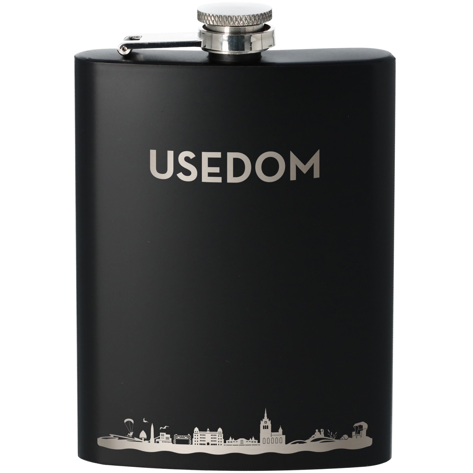 Flachmann Skyline Usedom Schwarz 225ml Flachmann Skyline Usedom Schwarz 225ml