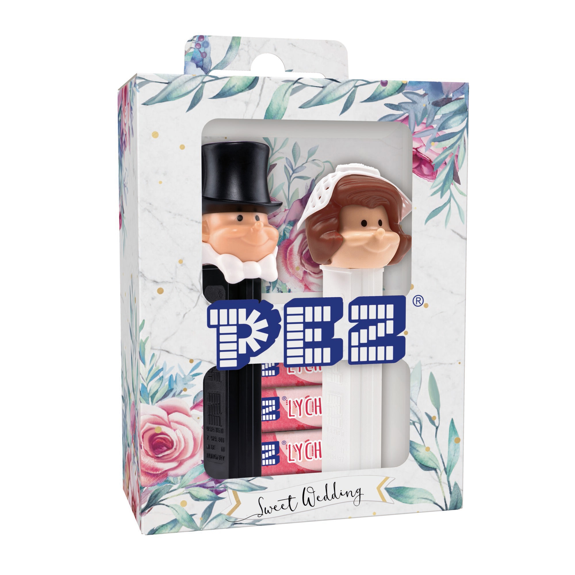 PEZ - Brautpaar inklusive Bonbons "Braut braunhaarig & Bräutigam" Spender & Bonbons PEZ - Brautpaar inklusive Bonbons "Braut braunhaarig & Bräutigam" Spender & Bonbons