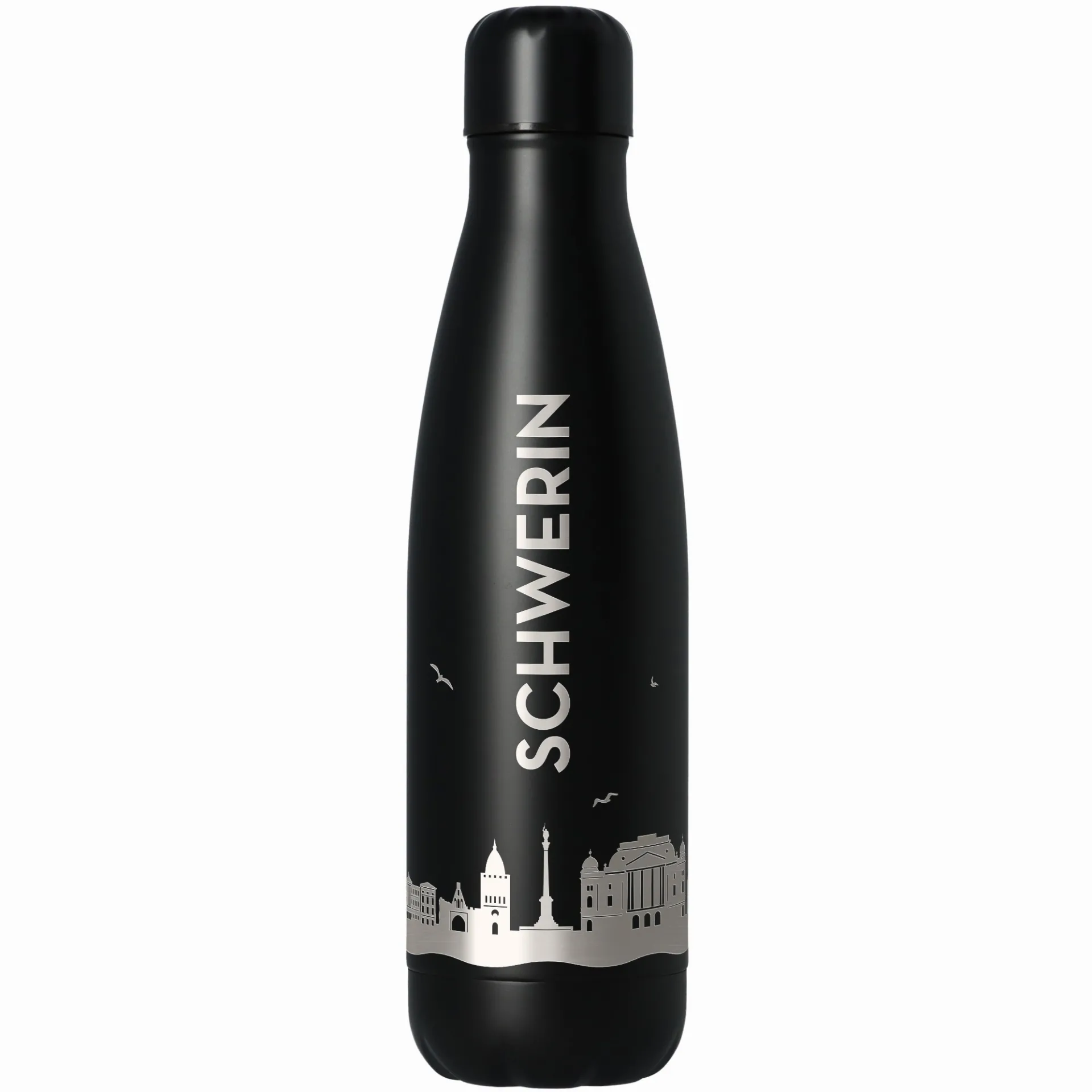 Trinkflasche Skyline Schwerin Schwarz 500ml