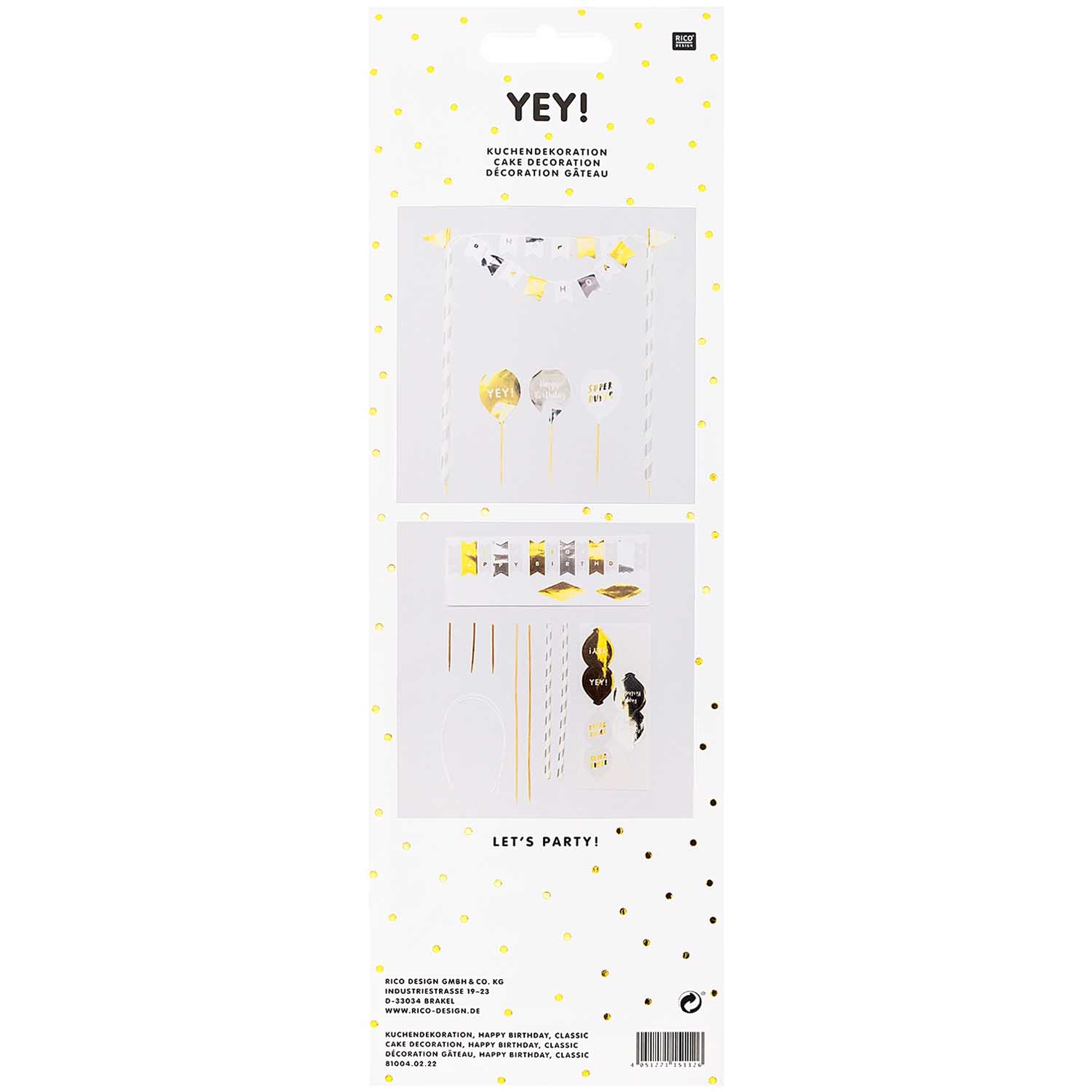 Cake Topper - Girlande Happy Birthday classic Cake Topper - Girlande Happy Birthday classic