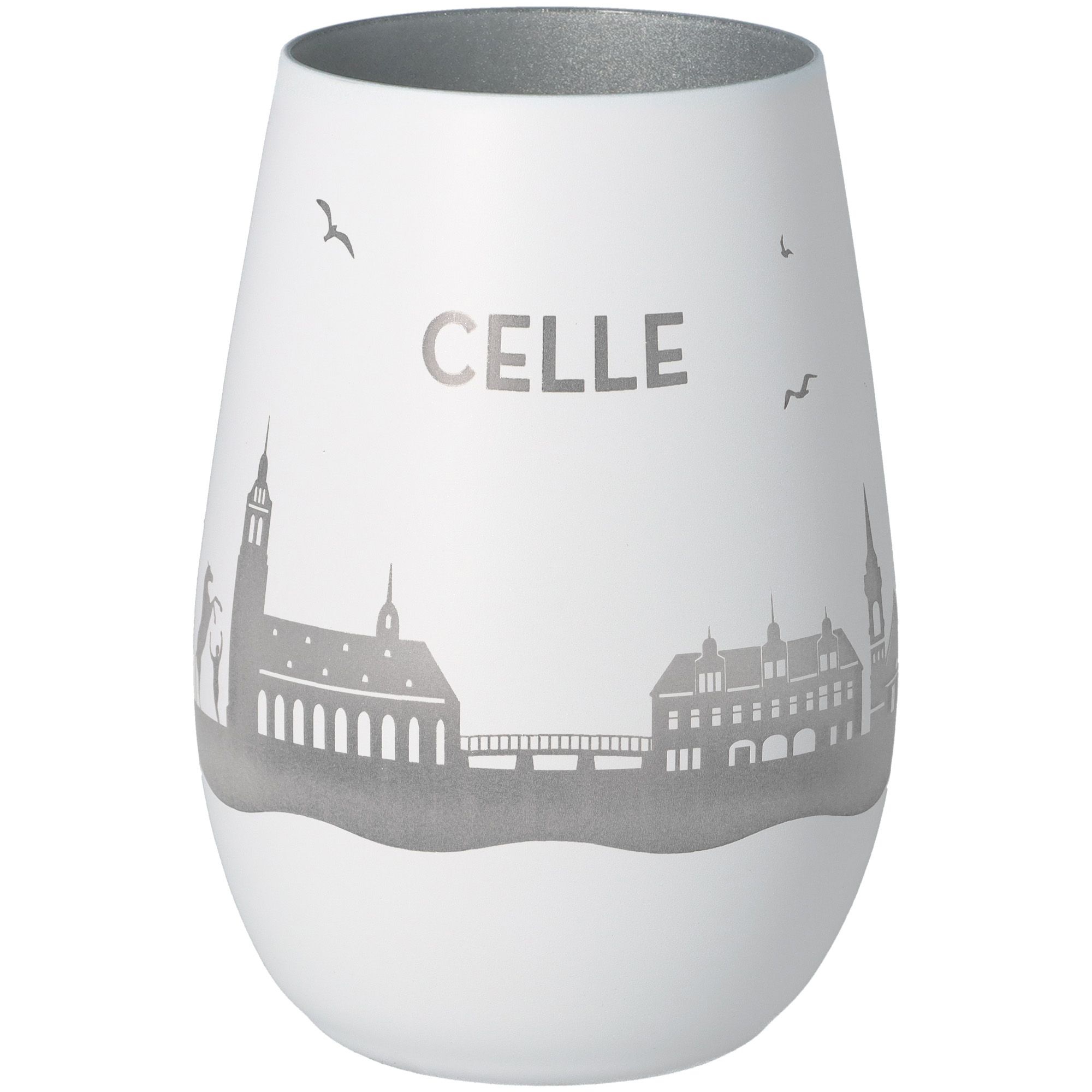 Windlicht Skyline Celle Weiß/Silber Windlicht Skyline Celle Weiß/Silber
