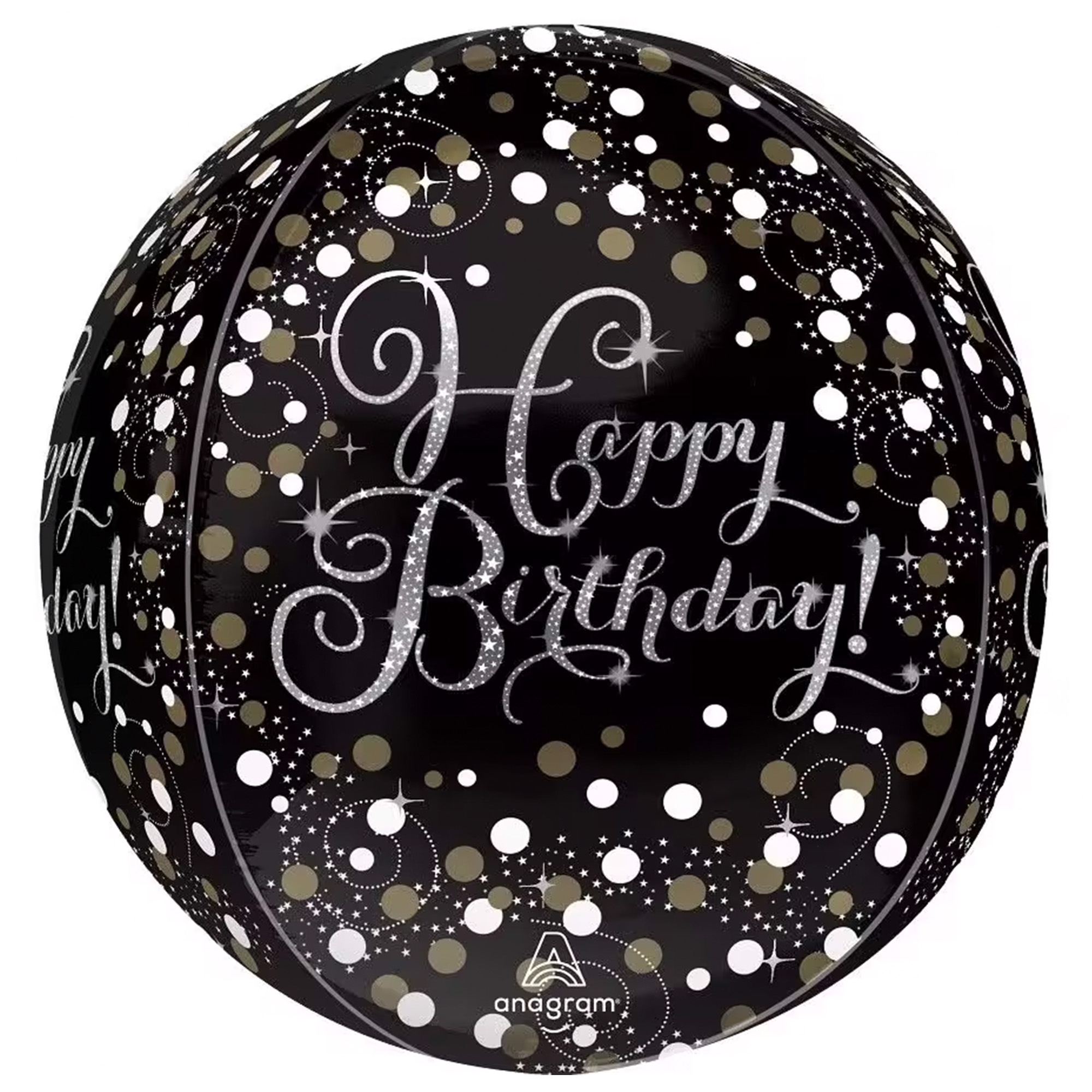 Folienballon Orbz "Sparkling Birthday" 40cm Sphäre, Fußball, Sport