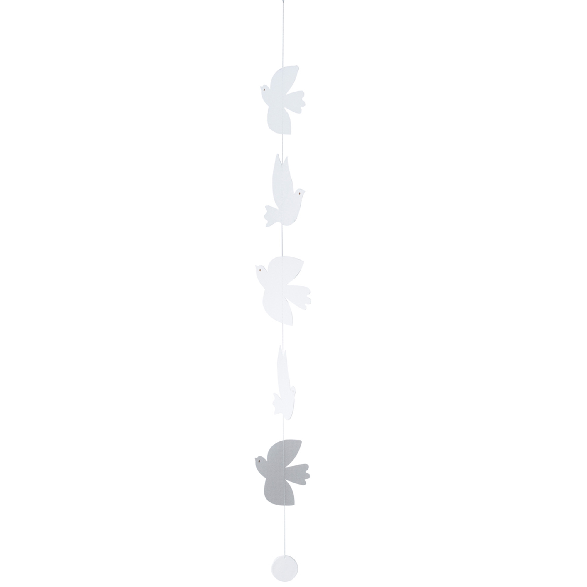 mobile, mobile decoration, hanging ornament, paper birds, white decor