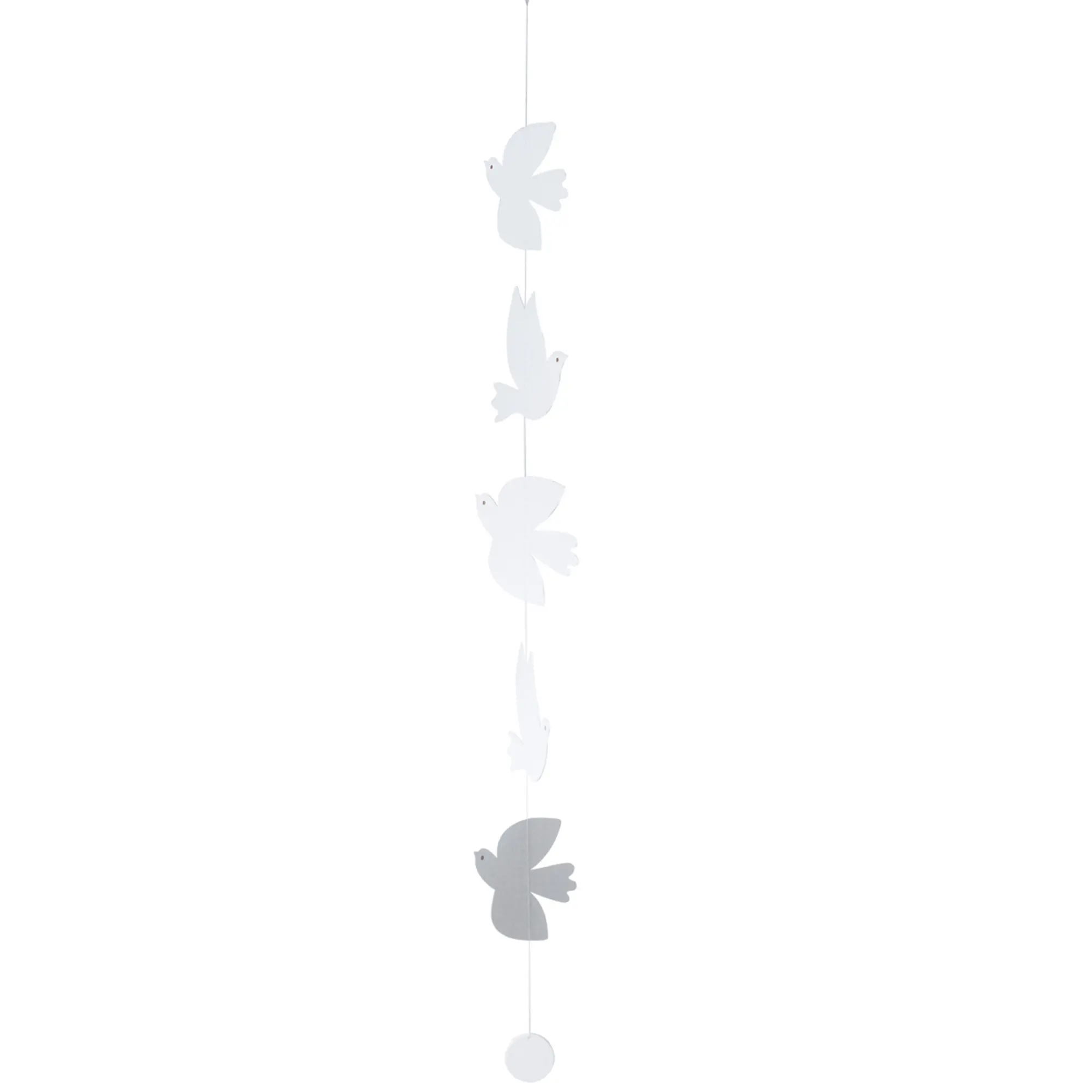 mobile, mobile decoration, hanging ornament, paper birds, white decor