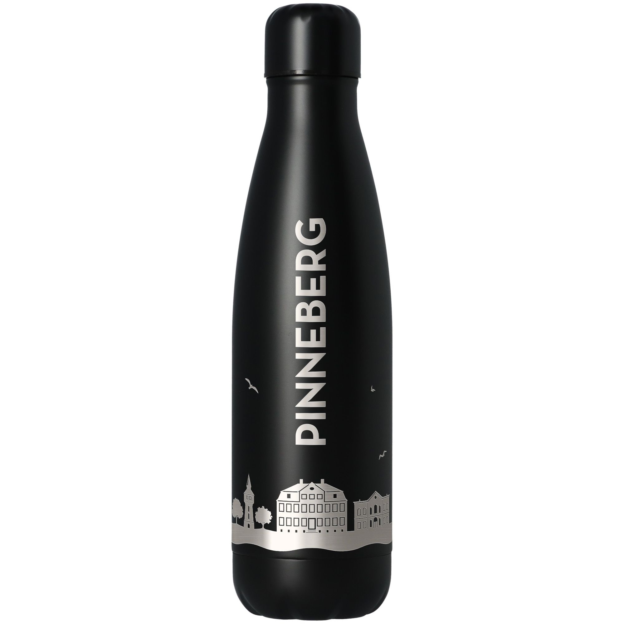 Trinkflasche Skyline Pinneberg Schwarz 500ml Flasche, Wasserflasche, Shaker
