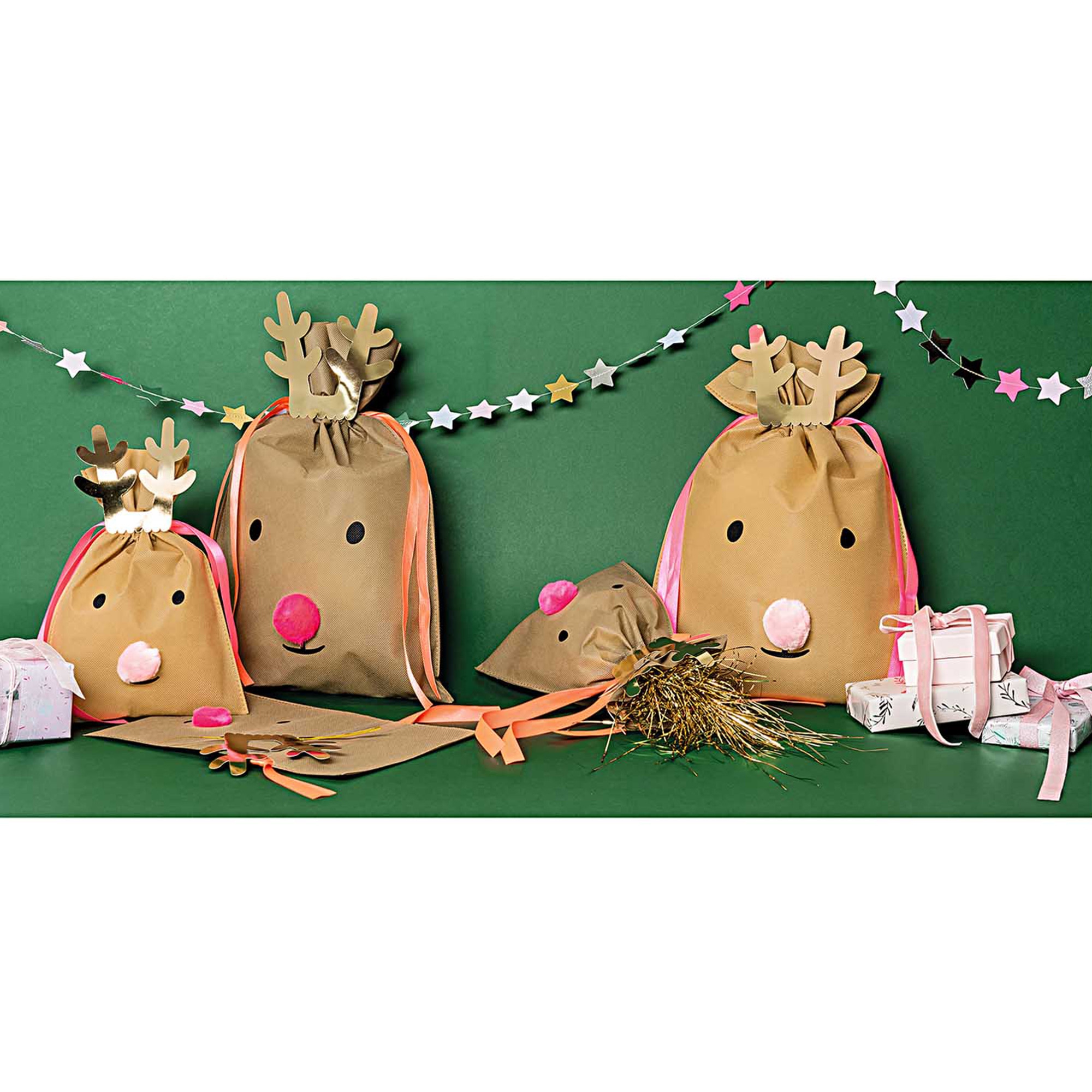 Geschenktasche "Rentier" Dunkelbraun, klein Geschenktasche "Rentier" Dunkelbraun, klein