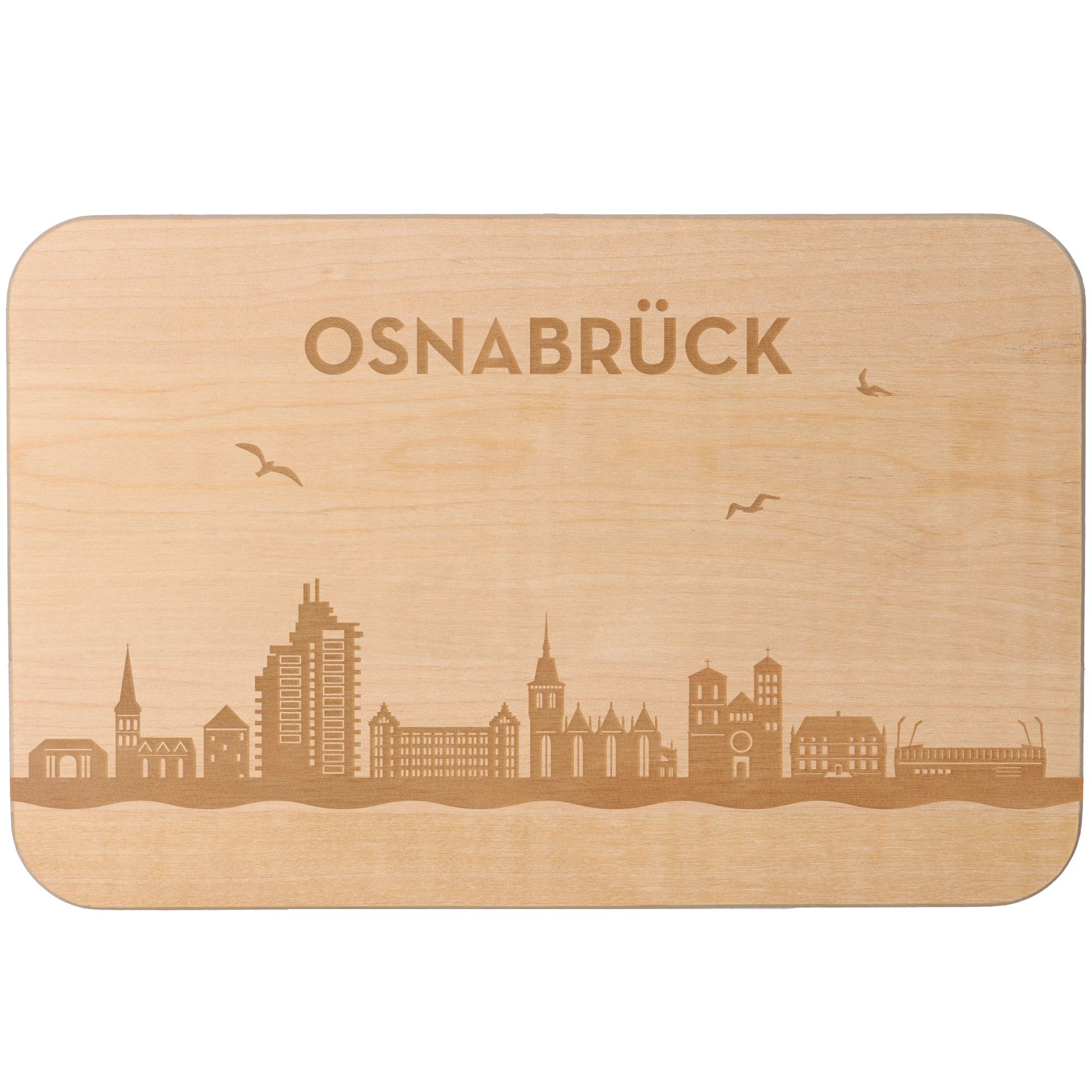 Frühstücksbrett Skyline Osnabrück 23cm x 15cm x 1cm Frühstücksbrett Skyline Osnabrück 23cm x 15cm x 1cm