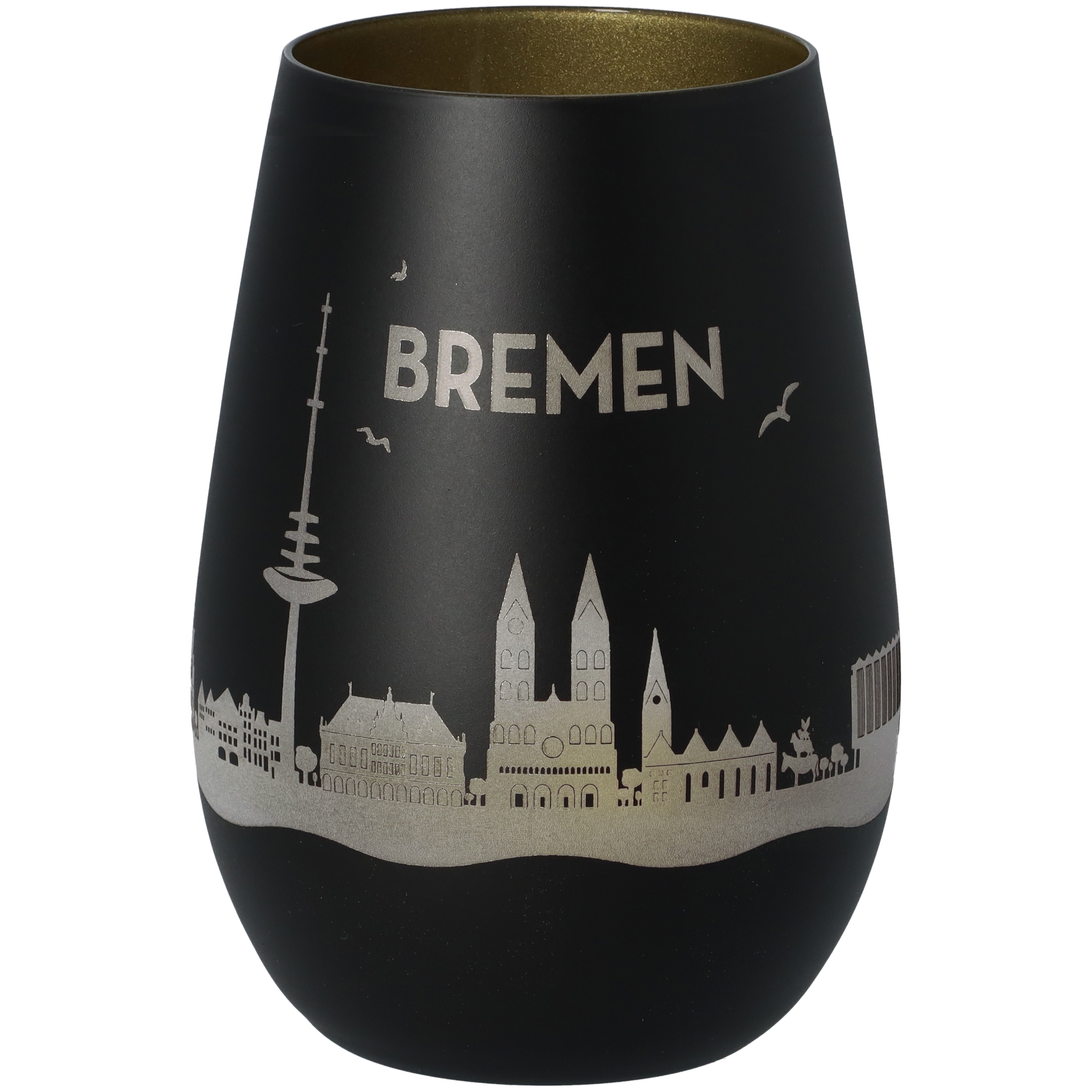 Windlicht Skyline Bremen Schwarz/Gold Windlicht Skyline Bremen Schwarz/Gold