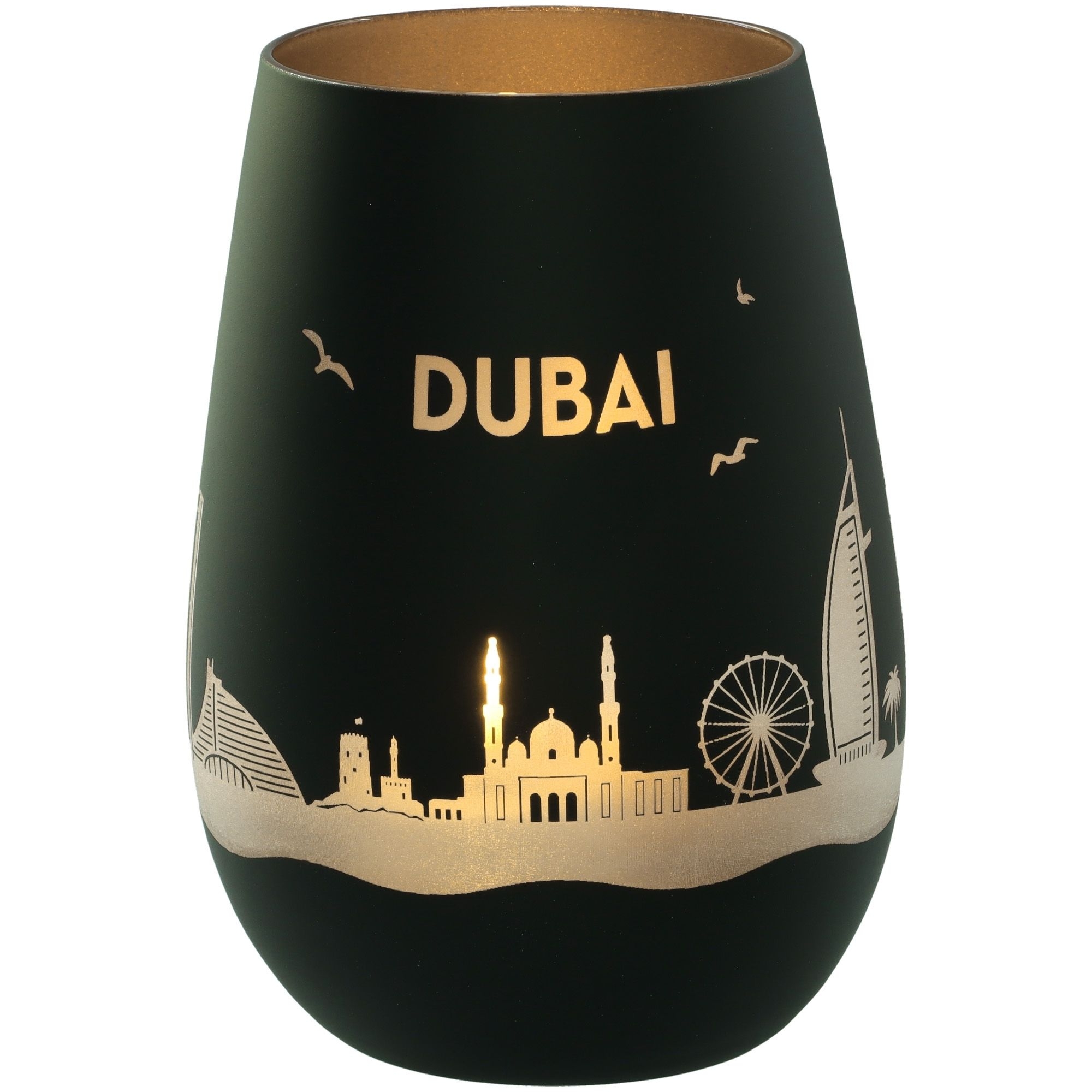Windlicht Skyline Dubai Schwarz/Silber Krug, Töpferei