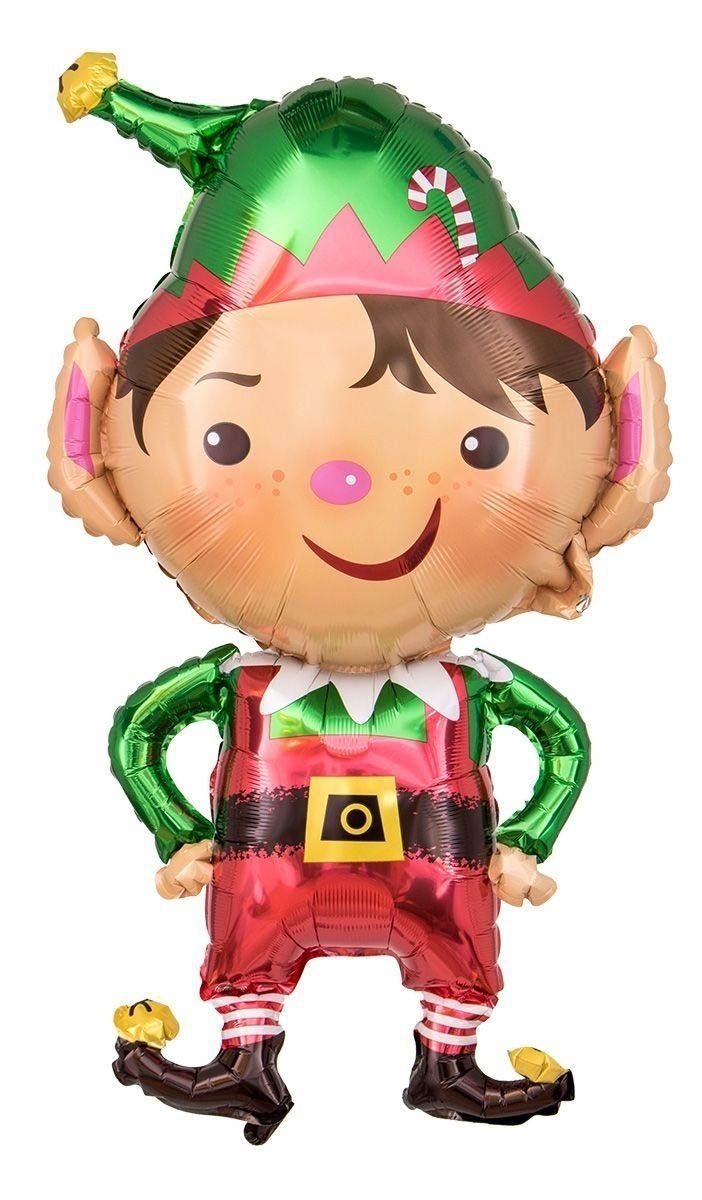 Folienballon "Grüner Weihnachts Elf" 88 cm Spielzeug