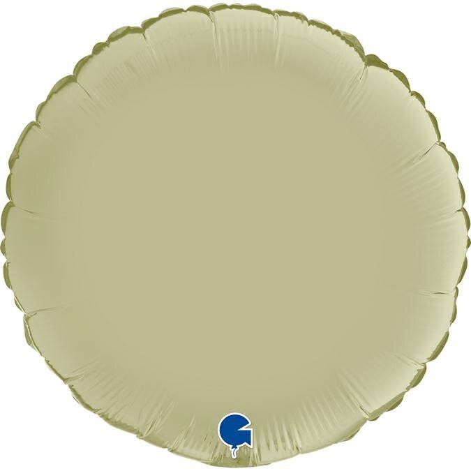 Folienballon Round Satin Olive Green 18"/45cm