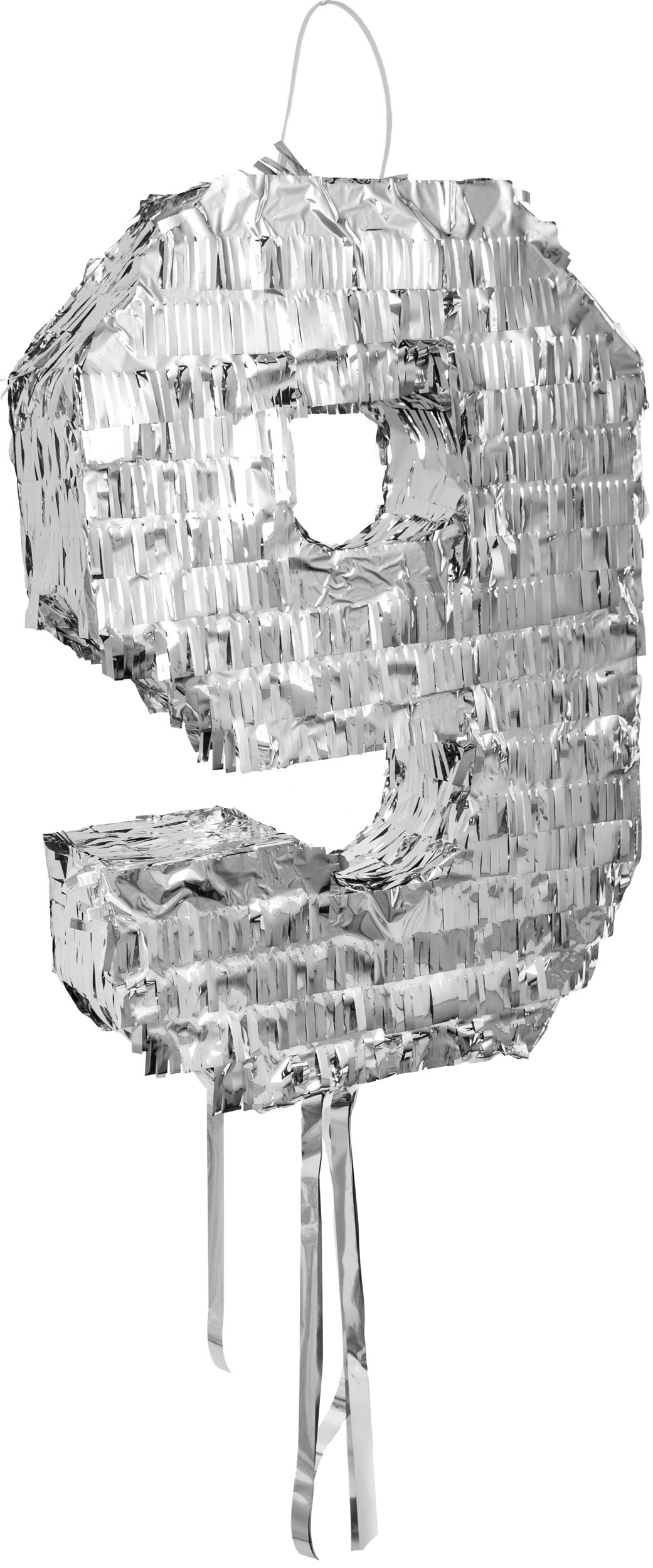 Pinata Zahl "9", Silber Pinata Zahl "9", Silber