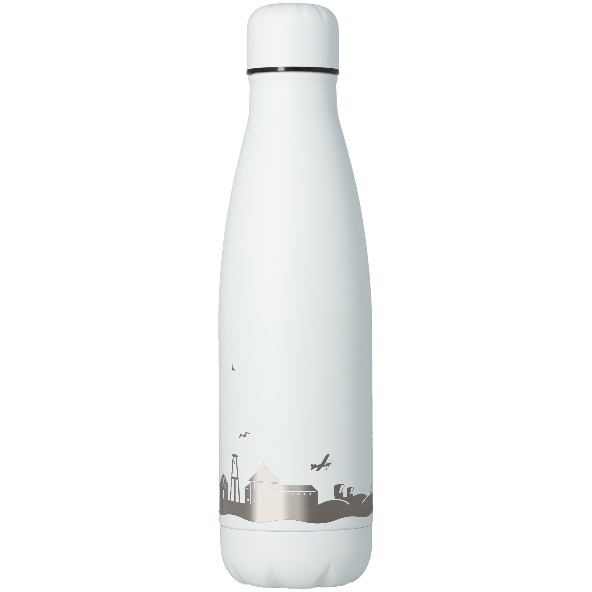 Trinkflasche Skyline Baltrum Weiß 500ml