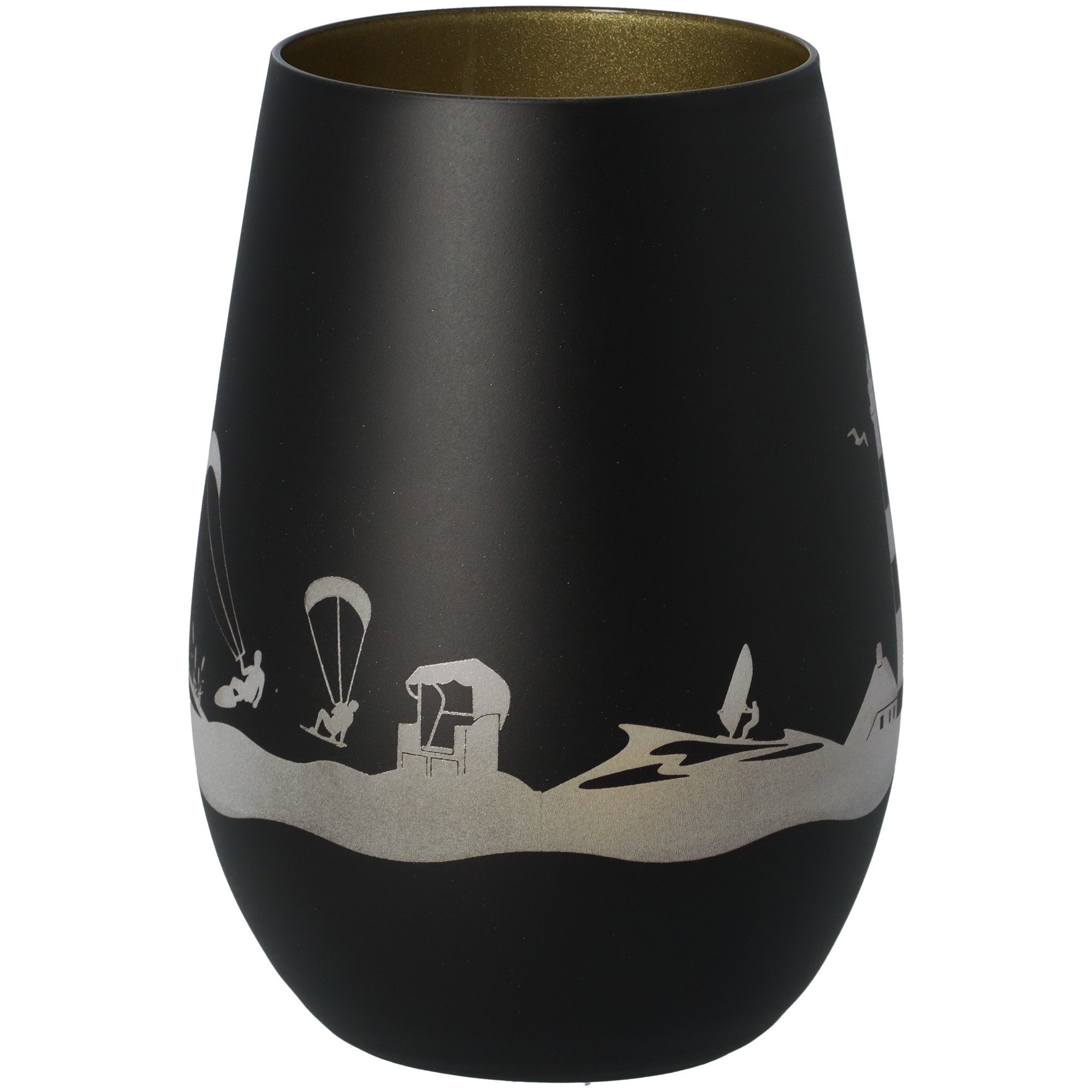 Windlicht Skyline St. Peter-Ording Schwarz/Gold Windlicht Skyline St. Peter-Ording Schwarz/Gold