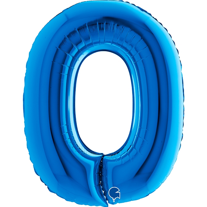 Folienballon Buchstabe O Blau 100cm