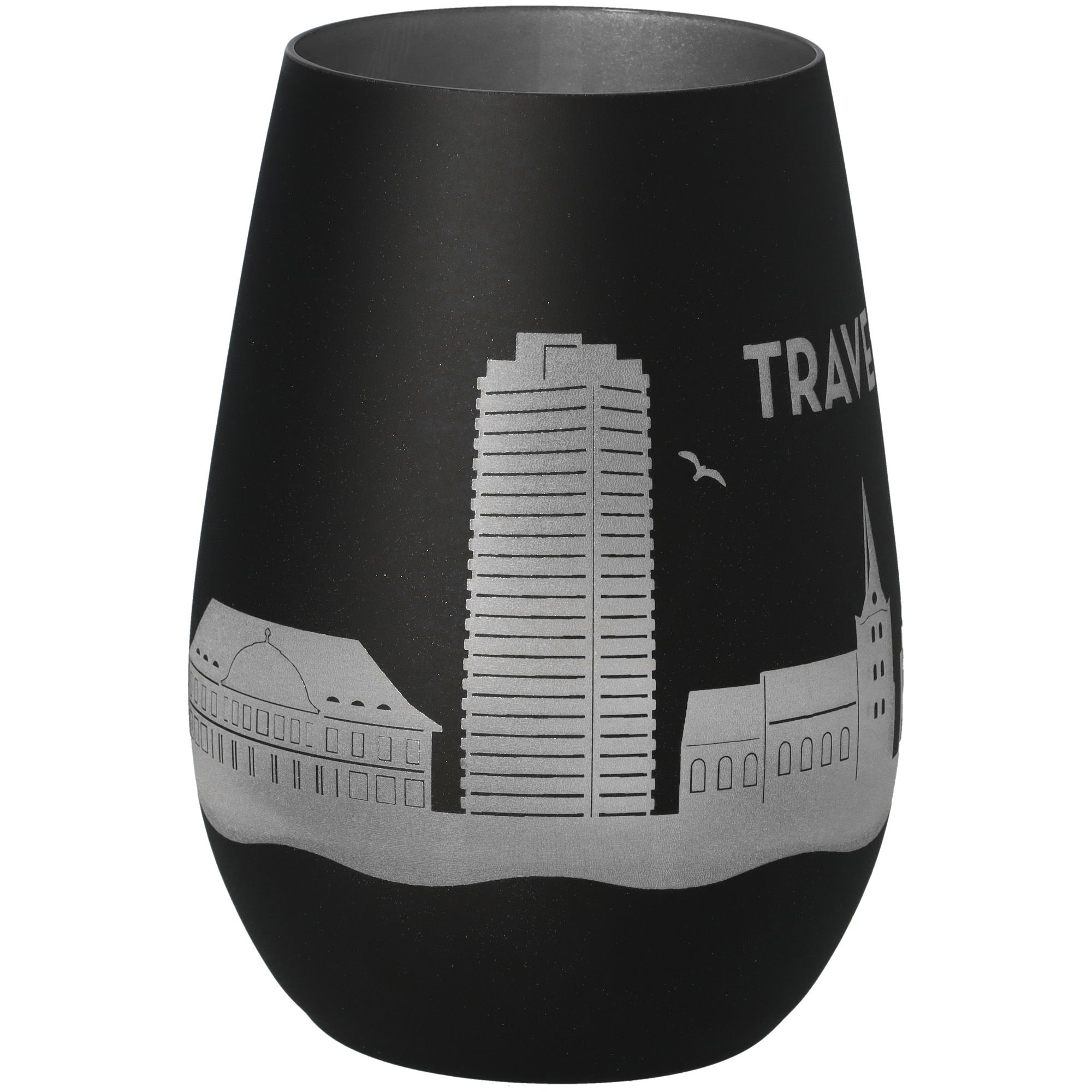 Windlicht Skyline Travemünde Schwarz/Silber Windlicht Skyline Travemünde Schwarz/Silber