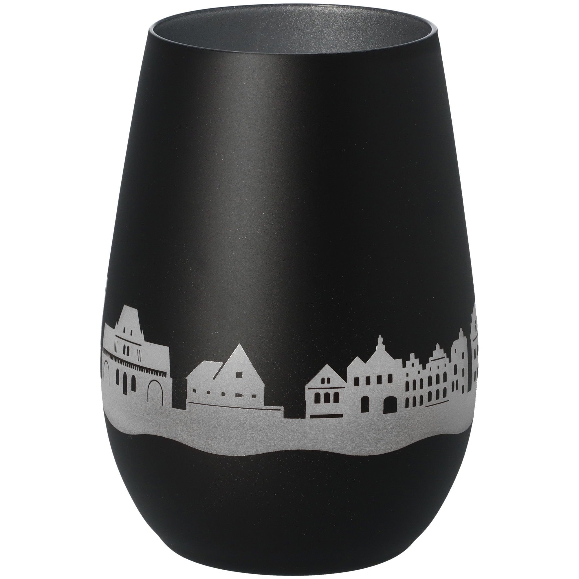 Windlicht Skyline Buxtehude Schwarz/Silber Windlicht Skyline Buxtehude Schwarz/Silber