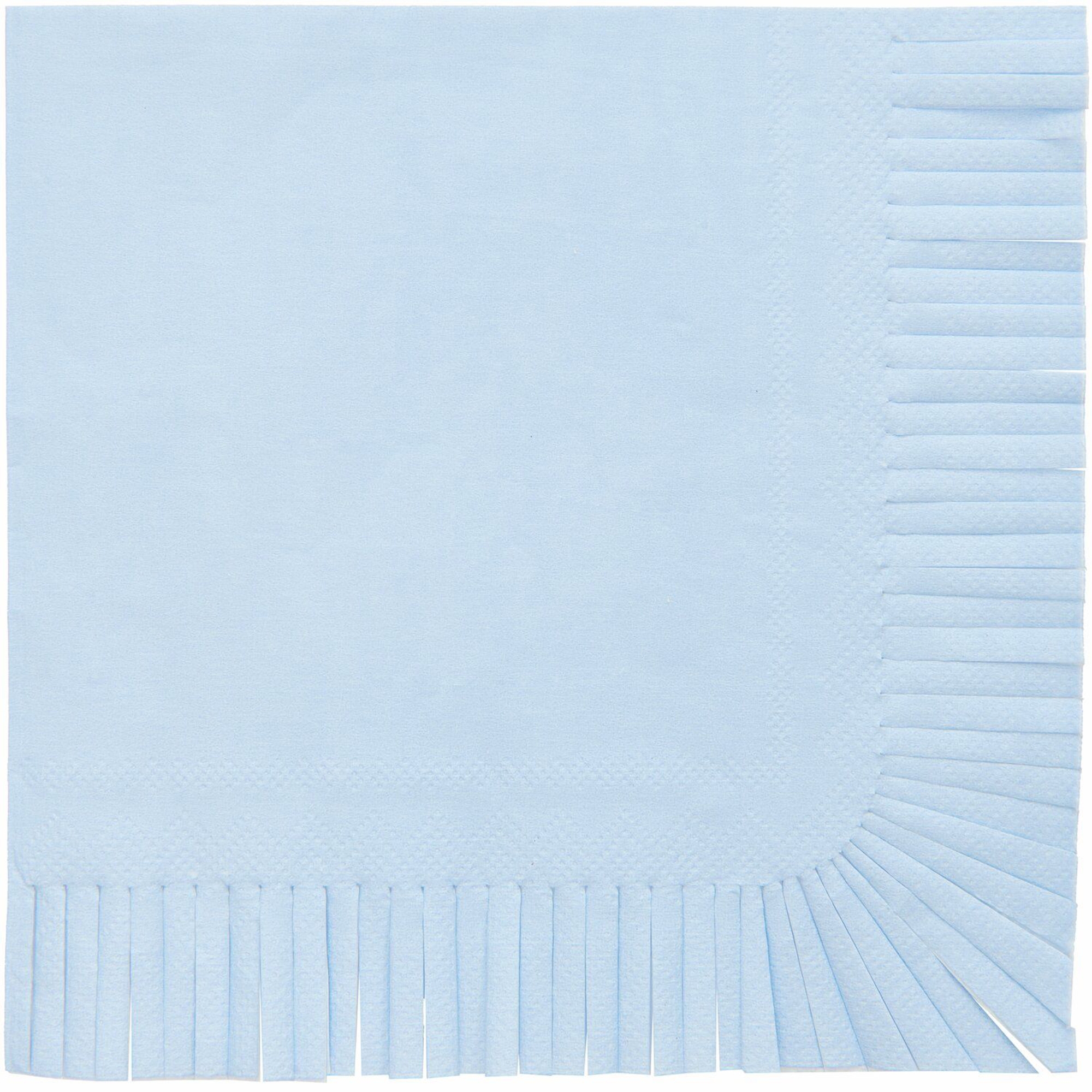 20 Servietten Fransen "Blau" Serviette, Dekoration für Zuhause
