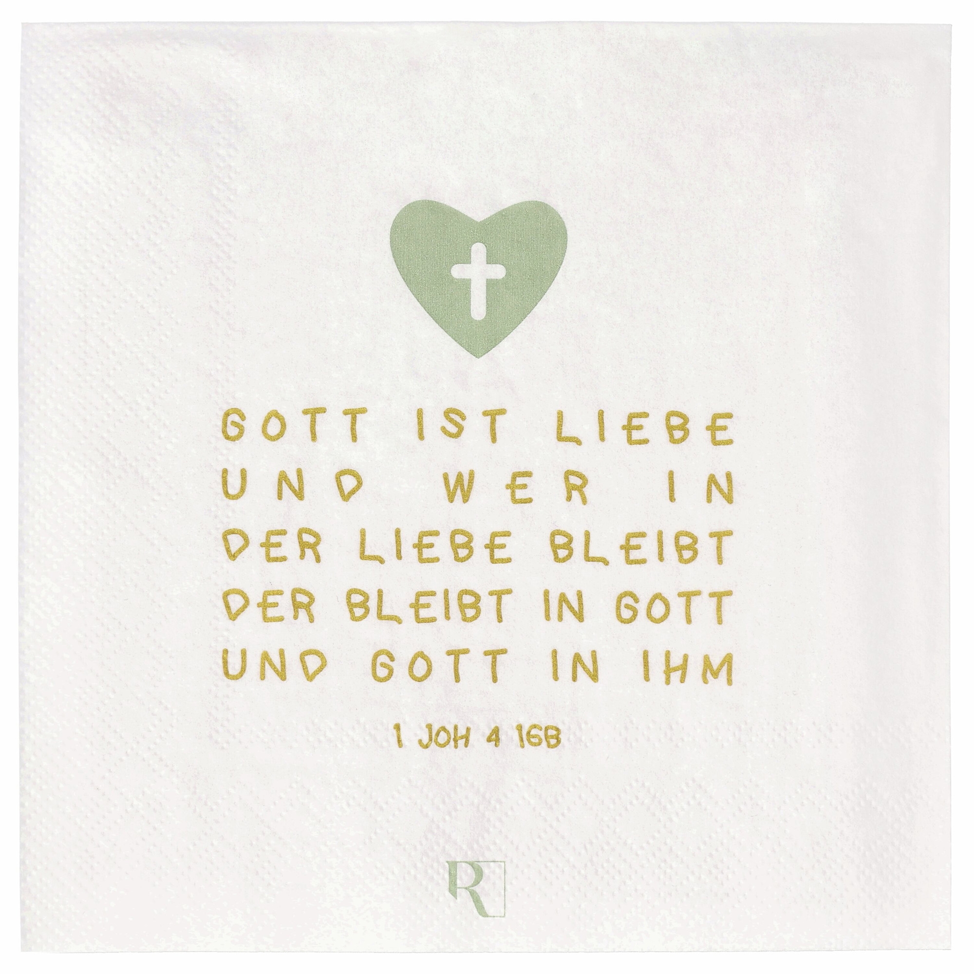 Möbile Serviette, Kuchentuch, Gottesliebe, Jesus Spruch, Christliche Botschaft