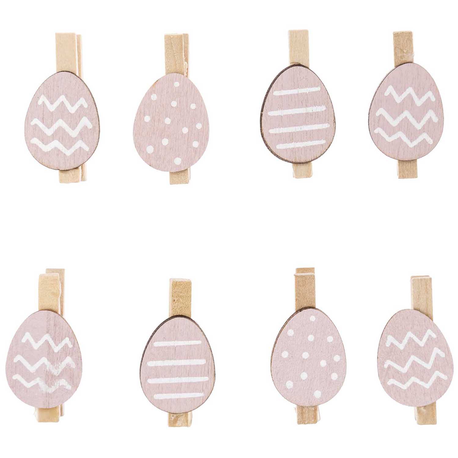 8 Dekoklammern "Osterei", Rosa 8 Dekoklammern "Osterei", Rosa