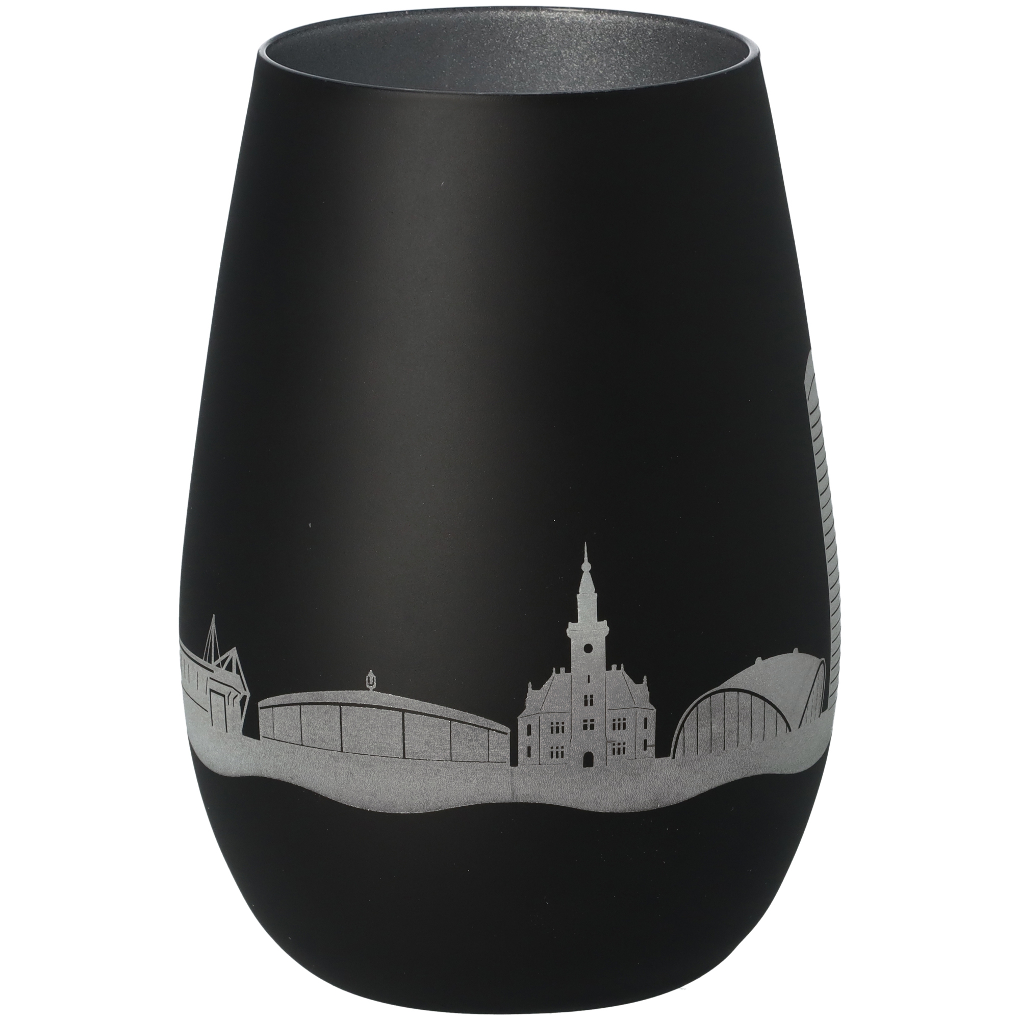 Windlicht Skyline Dortmund Schwarz/Silber Windlicht Skyline Dortmund Schwarz/Silber