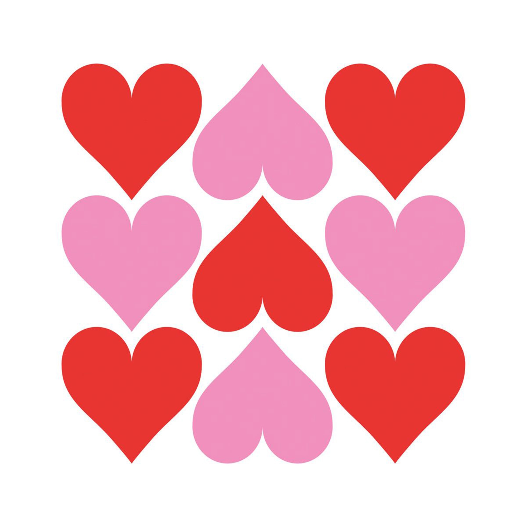 20 Servietten "Herzen" 33x33cm Herz