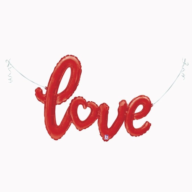Folienballon-Girlande Script Love mit Herzchen Rot Folienballon-Girlande Script Love mit Herzchen Rot