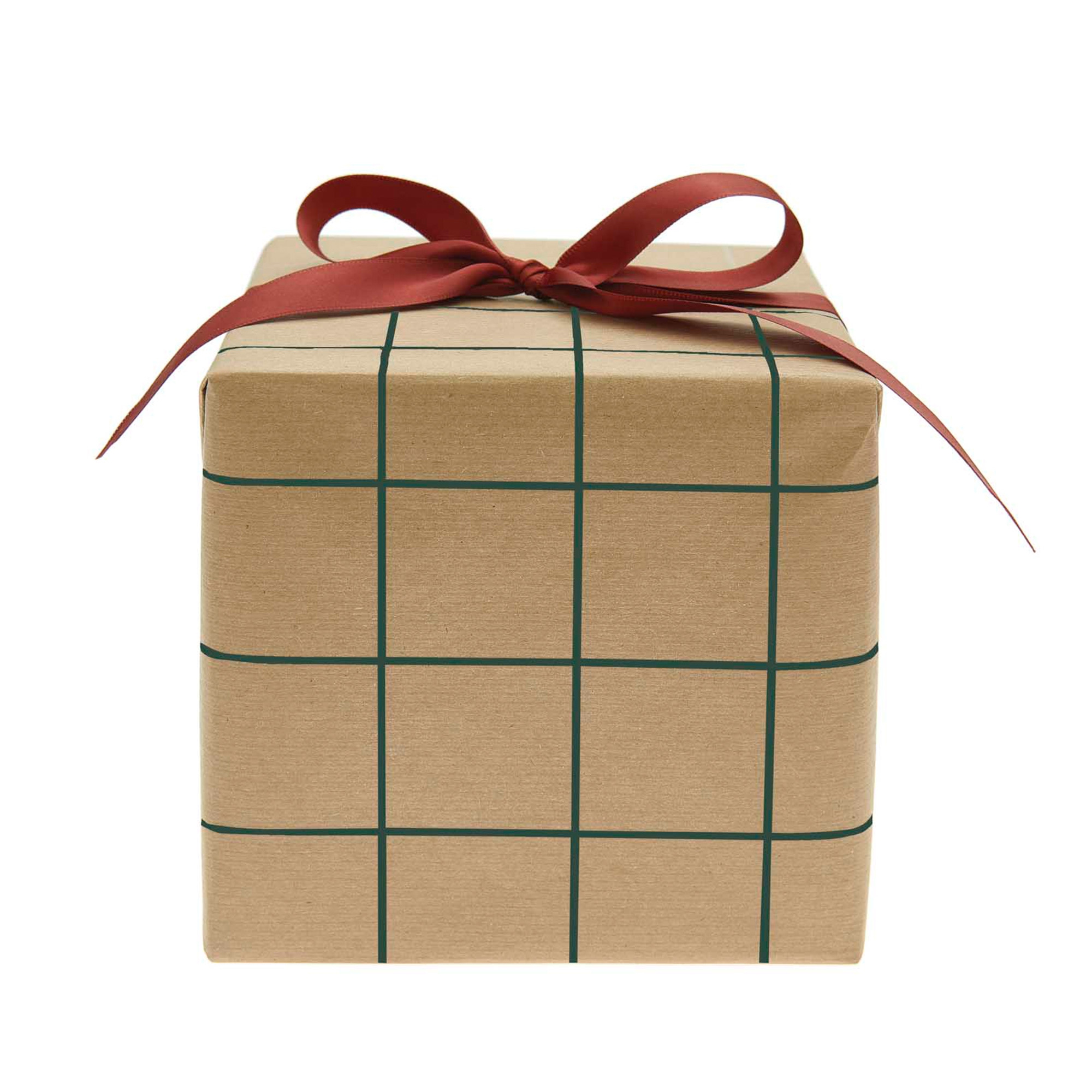 Geschenkpapier auf Rolle, Raster Kraftpapier "Grün" 2m Geschenkpapier auf Rolle, Raster Kraftpapier "Grün" 2m