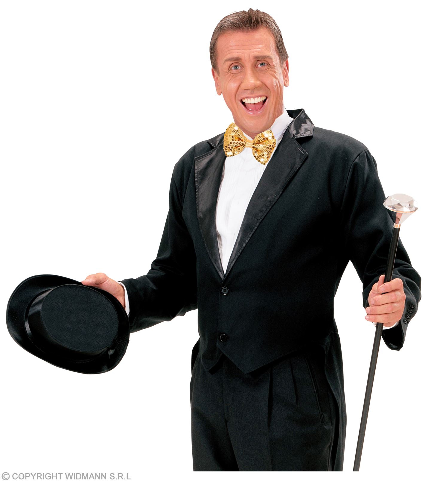 Pailettenfliege mit 4 LED Lichtern, Gold Pailettenfliege mit 4 LED Lichtern, Gold