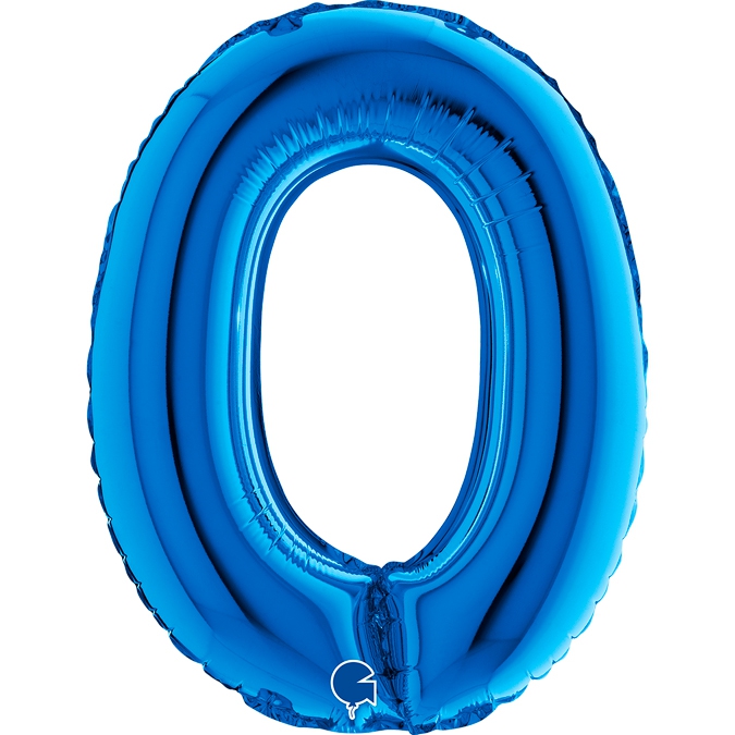 Folienballon Zahl "0" Blau, zur Luftbefüllung, 35 cm Folienballon Zahl "0" Blau, zur Luftbefüllung, 35 cm